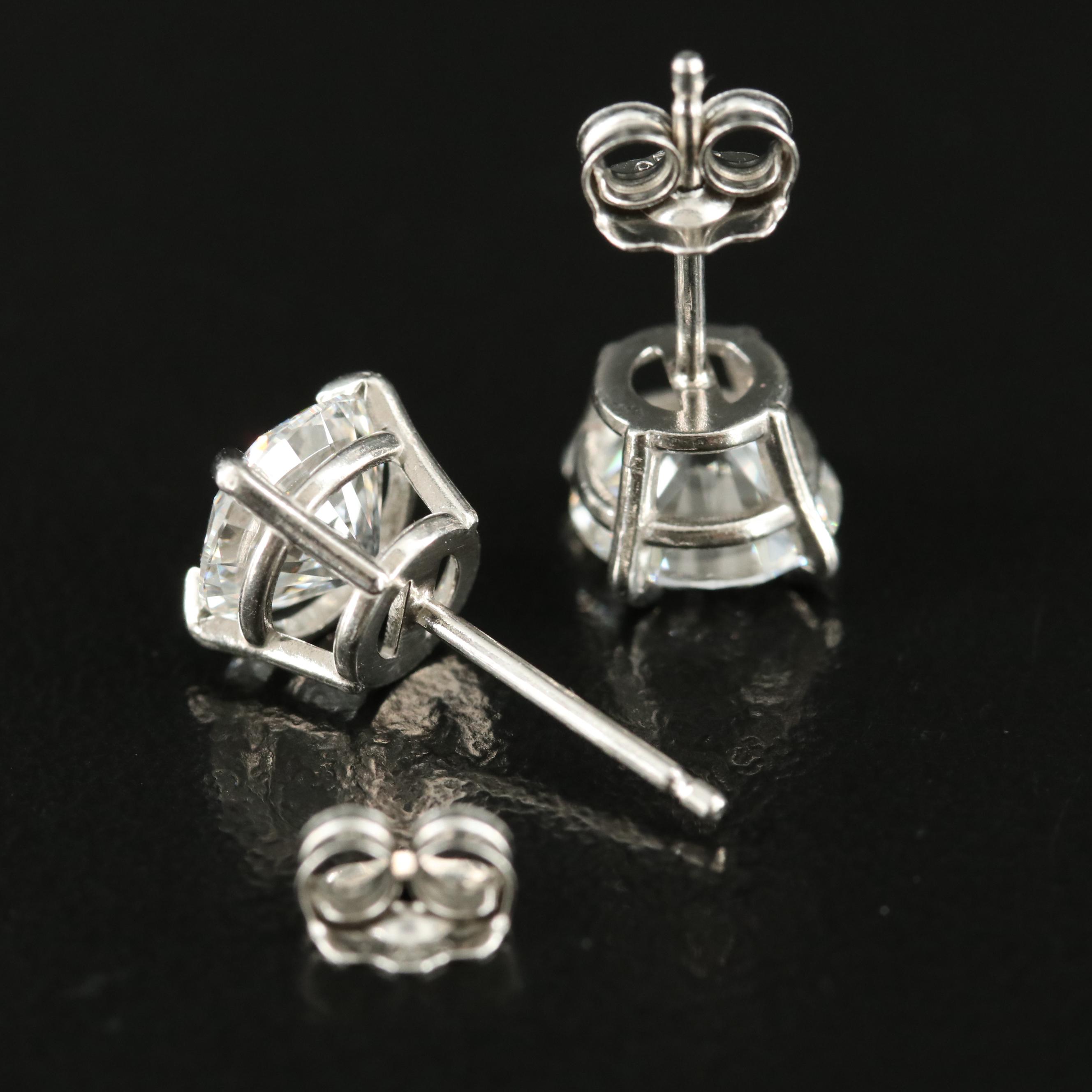 Platinum 2.12 CTW Lab Grown Diamond Stud Earrings with IGI Reports