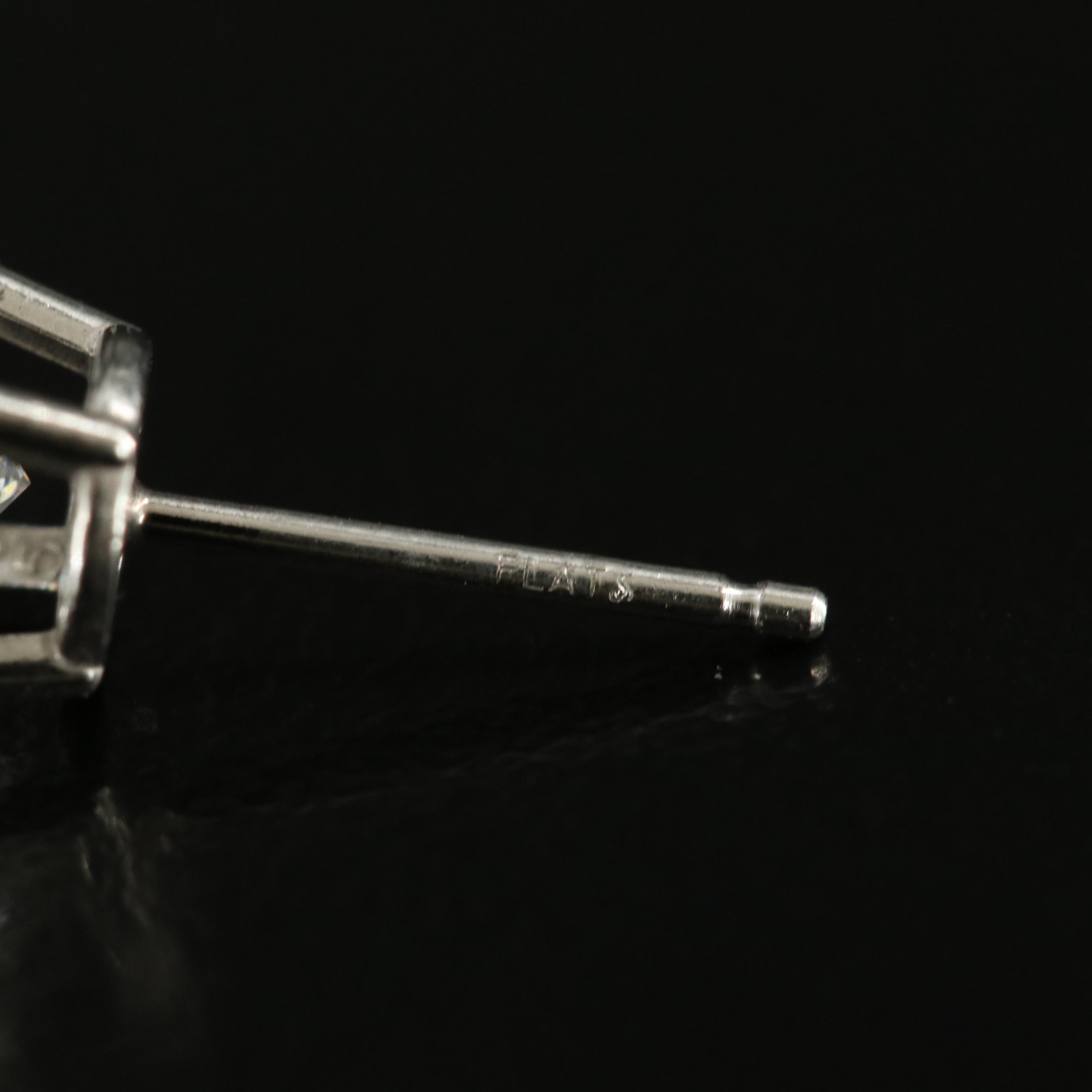 Platinum 2.12 CTW Lab Grown Diamond Stud Earrings with IGI Reports