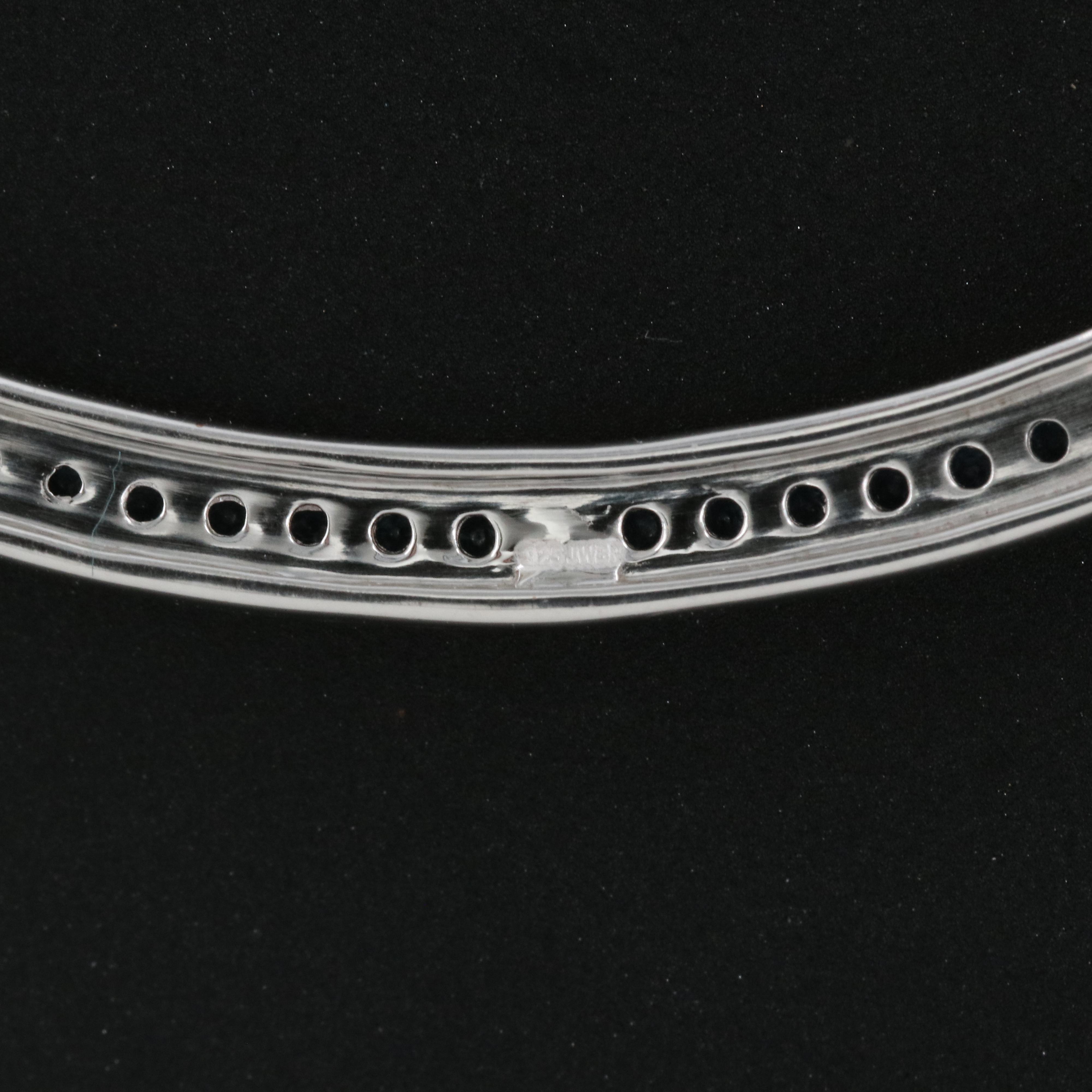 Sterling Topaz Curved Bar Necklace