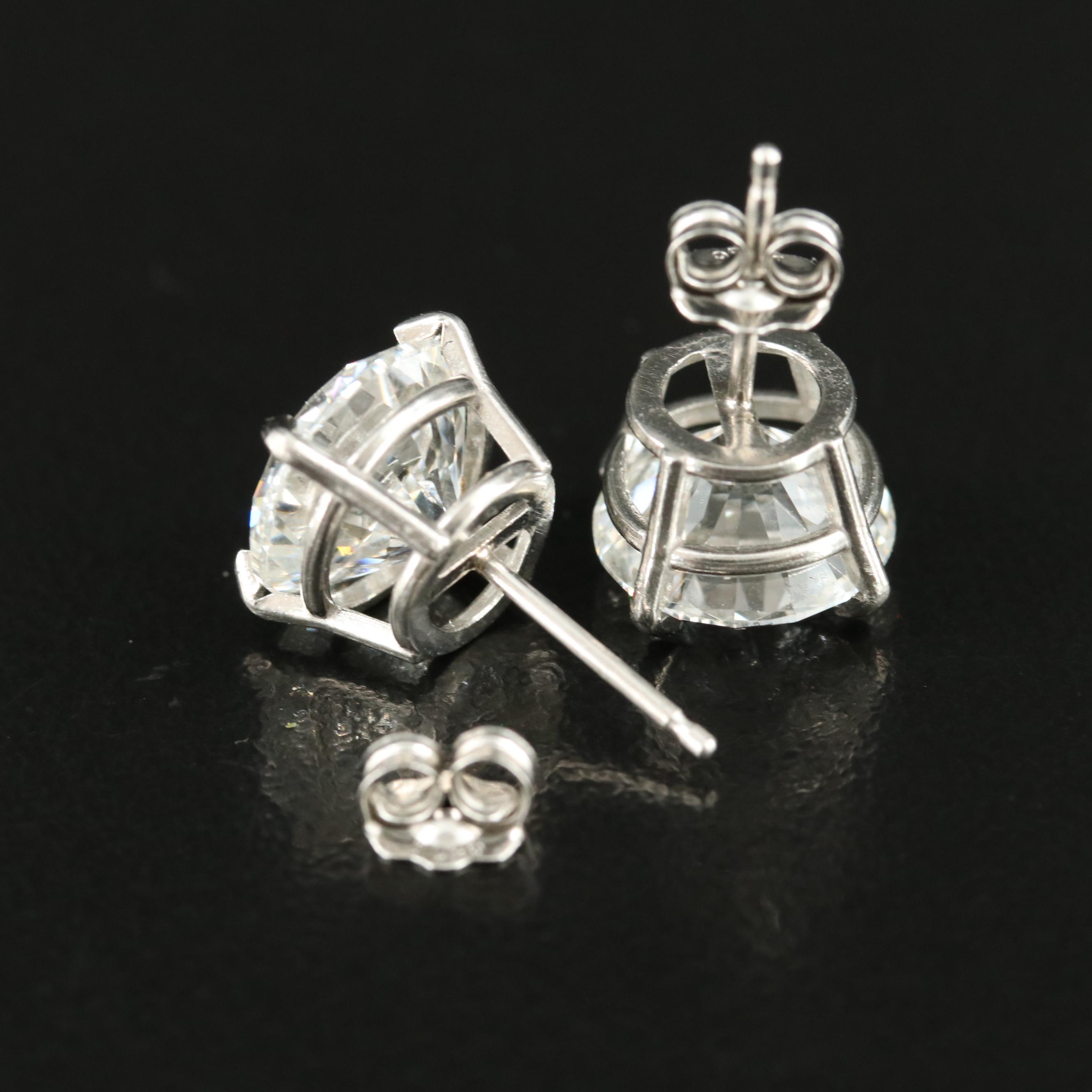 Platinum 6.00 CTW Lab Grown Diamond Stud Earrings with IGI Reports