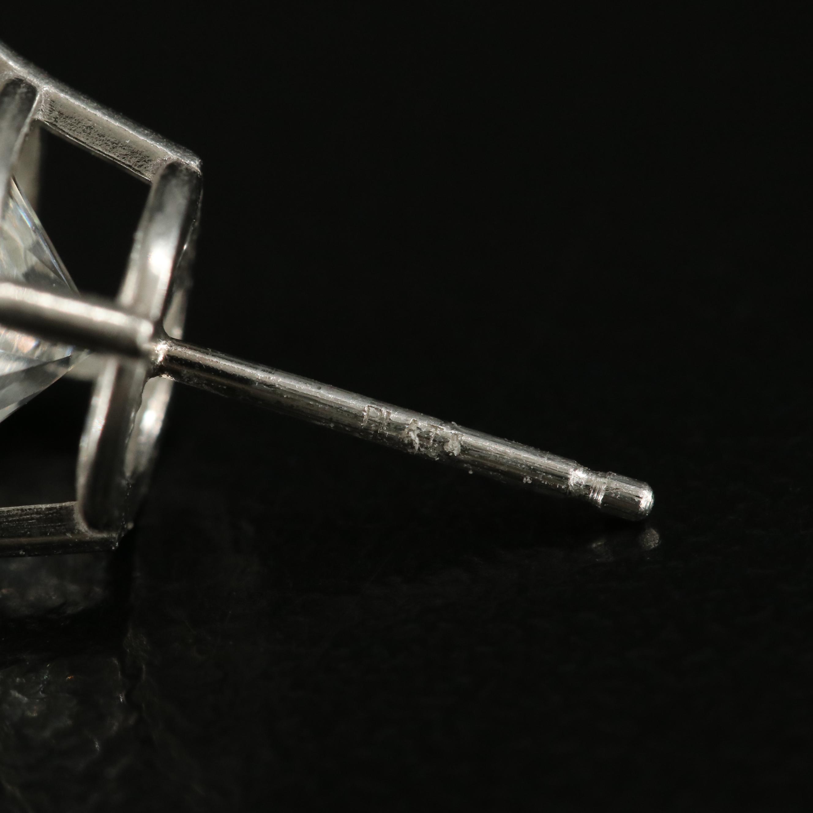 Platinum 6.00 CTW Lab Grown Diamond Stud Earrings with IGI Reports