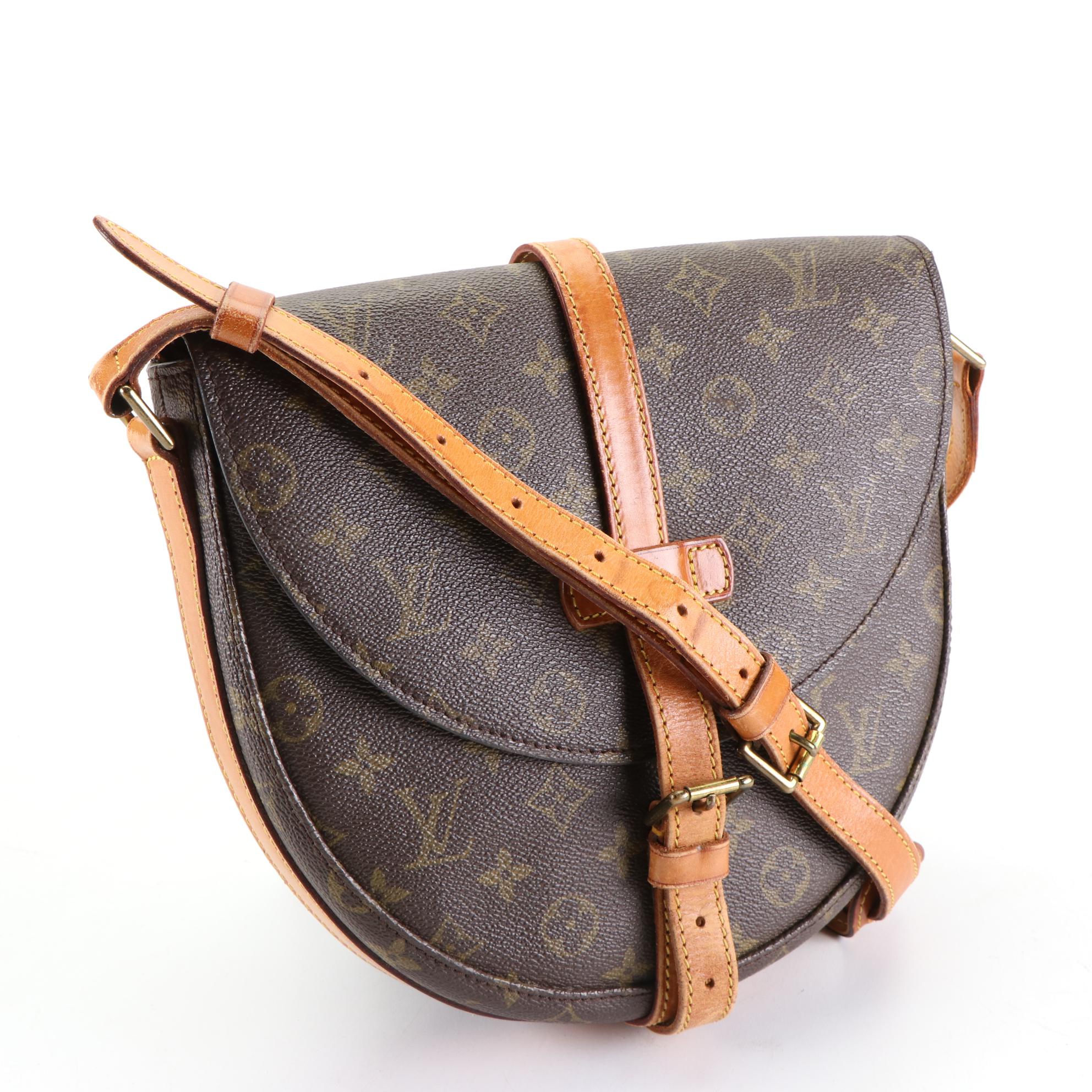 Louis Vuitton Chantilly GM Saddle Bag in Monogram Canvas and Vachetta Leather