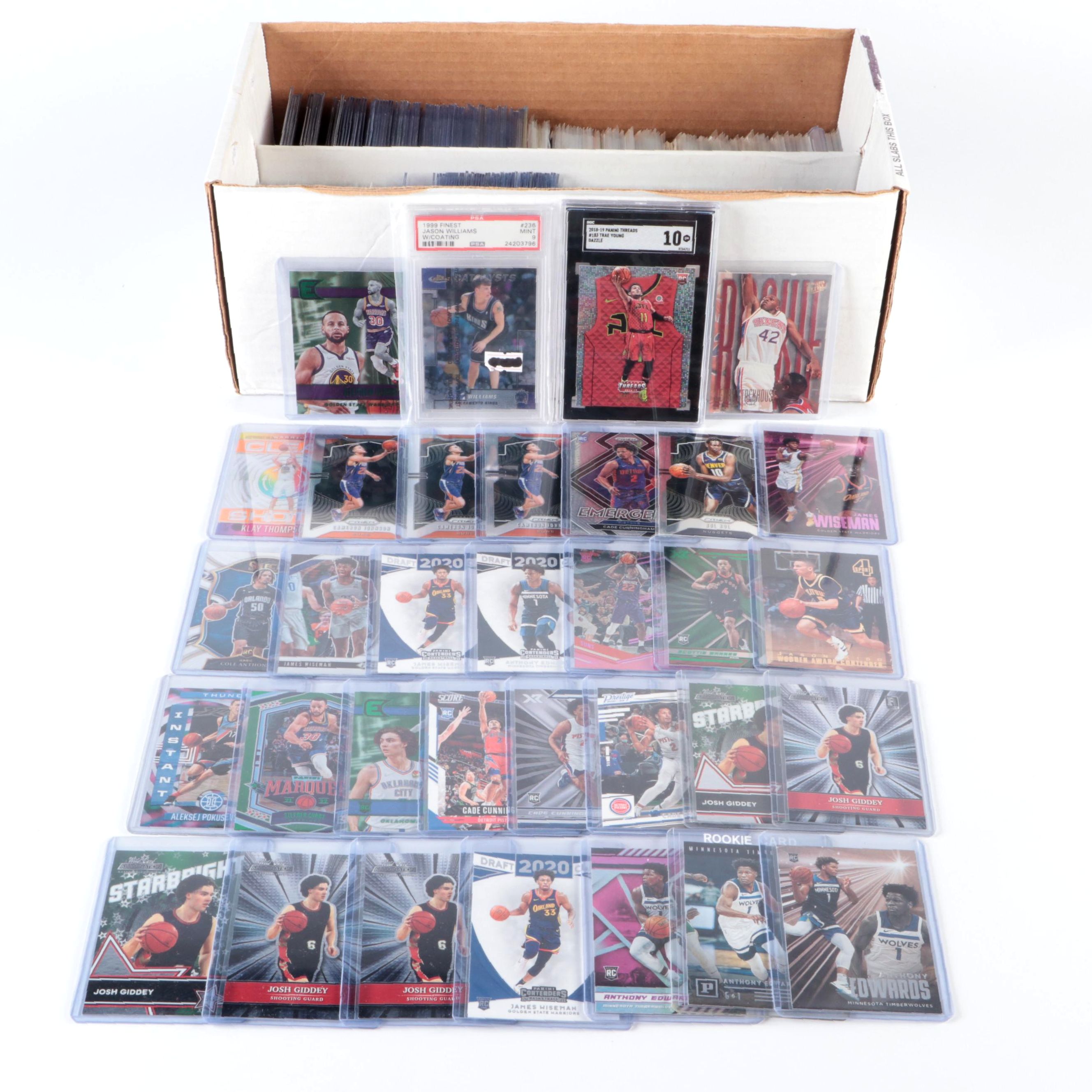 Trae Young Graded Panini Threads Rookie with More Basketball Cards, 1990s–2020s