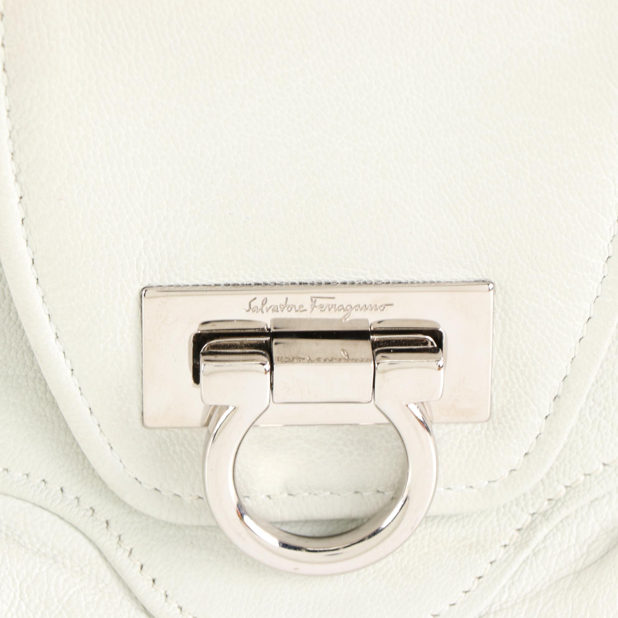 Salvatore Ferragamo Gancini Leather Shoulder Bag