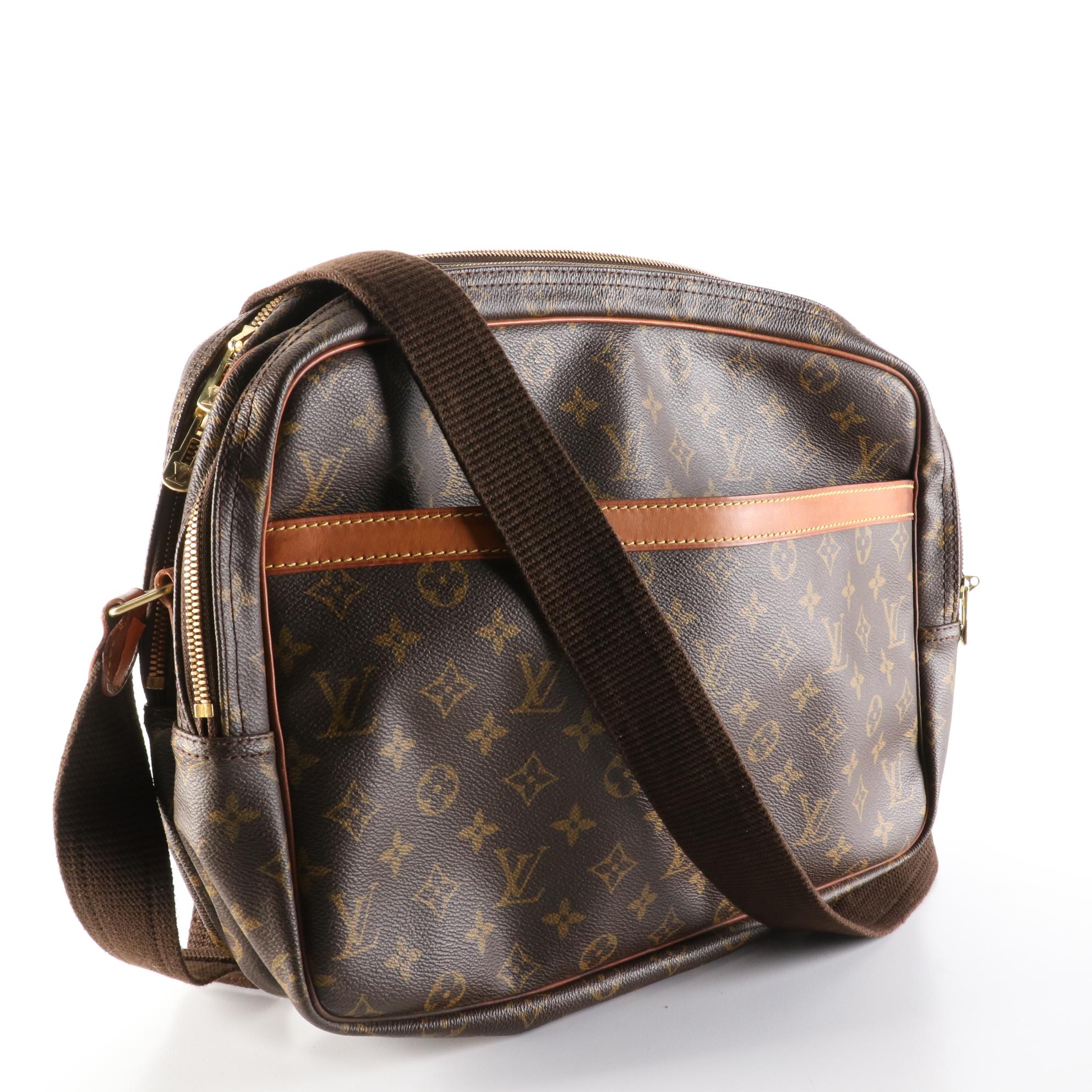 Louis Vuitton Reporter GM Messenger Bag in Monogram Canvas and Leather
