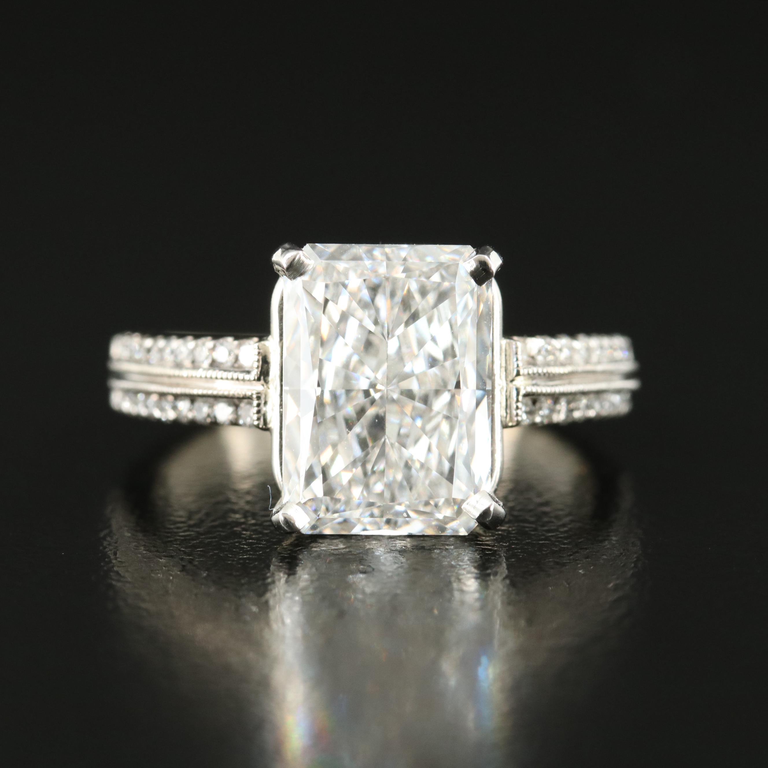 14K 5.29 CTW Lab Grown Diamond Ring with IGI Report