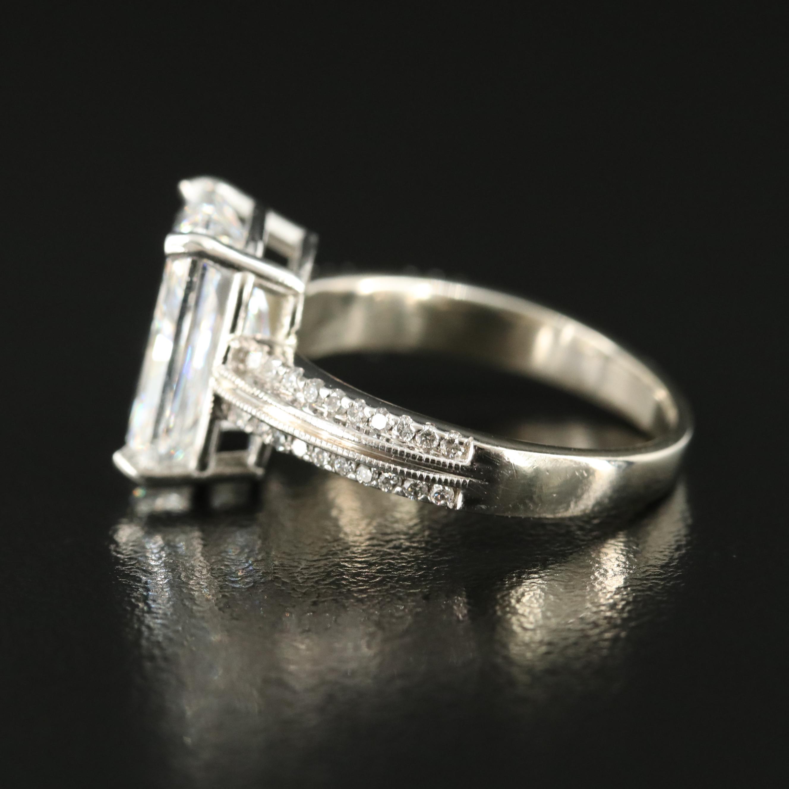 14K 5.29 CTW Lab Grown Diamond Ring with IGI Report