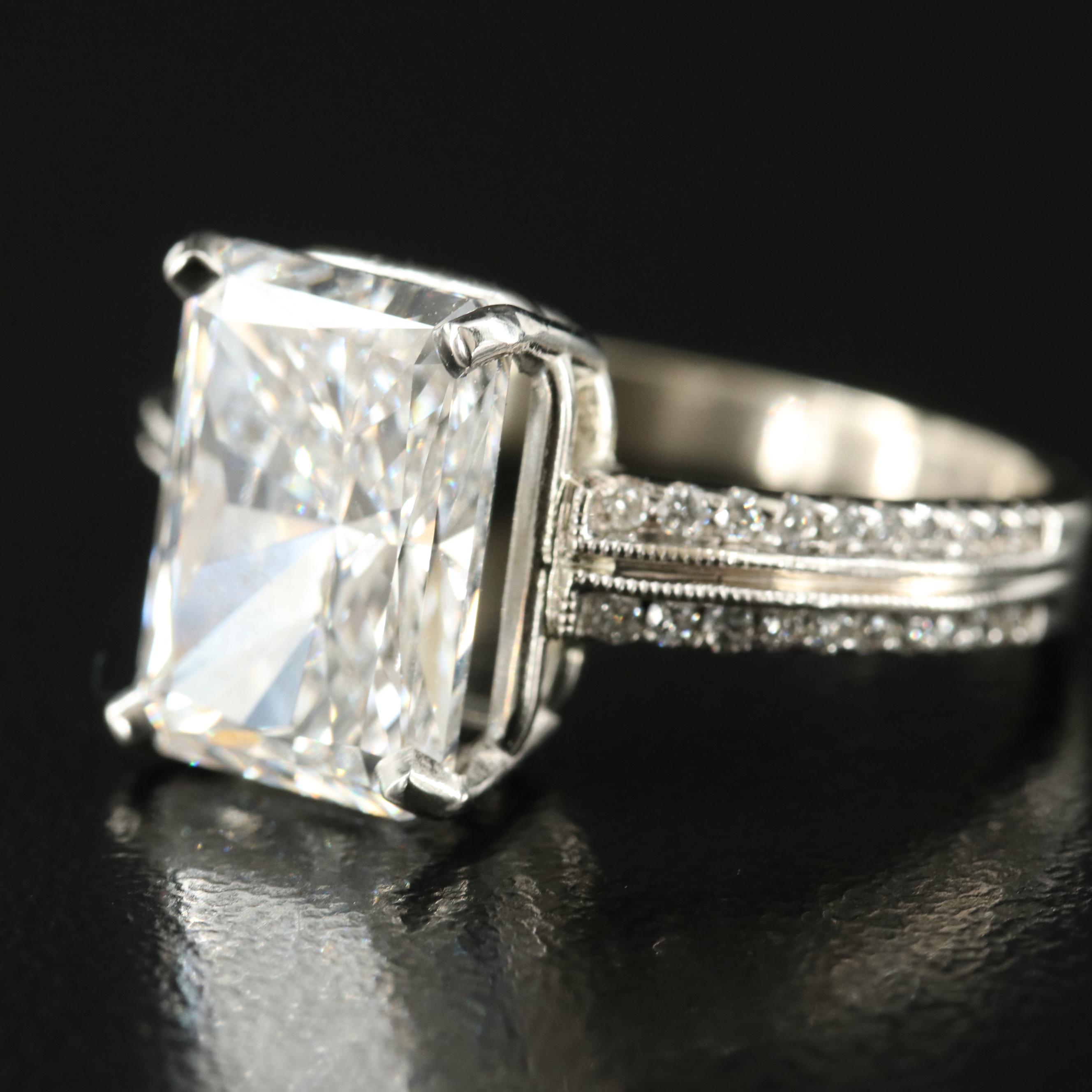 14K 5.29 CTW Lab Grown Diamond Ring with IGI Report