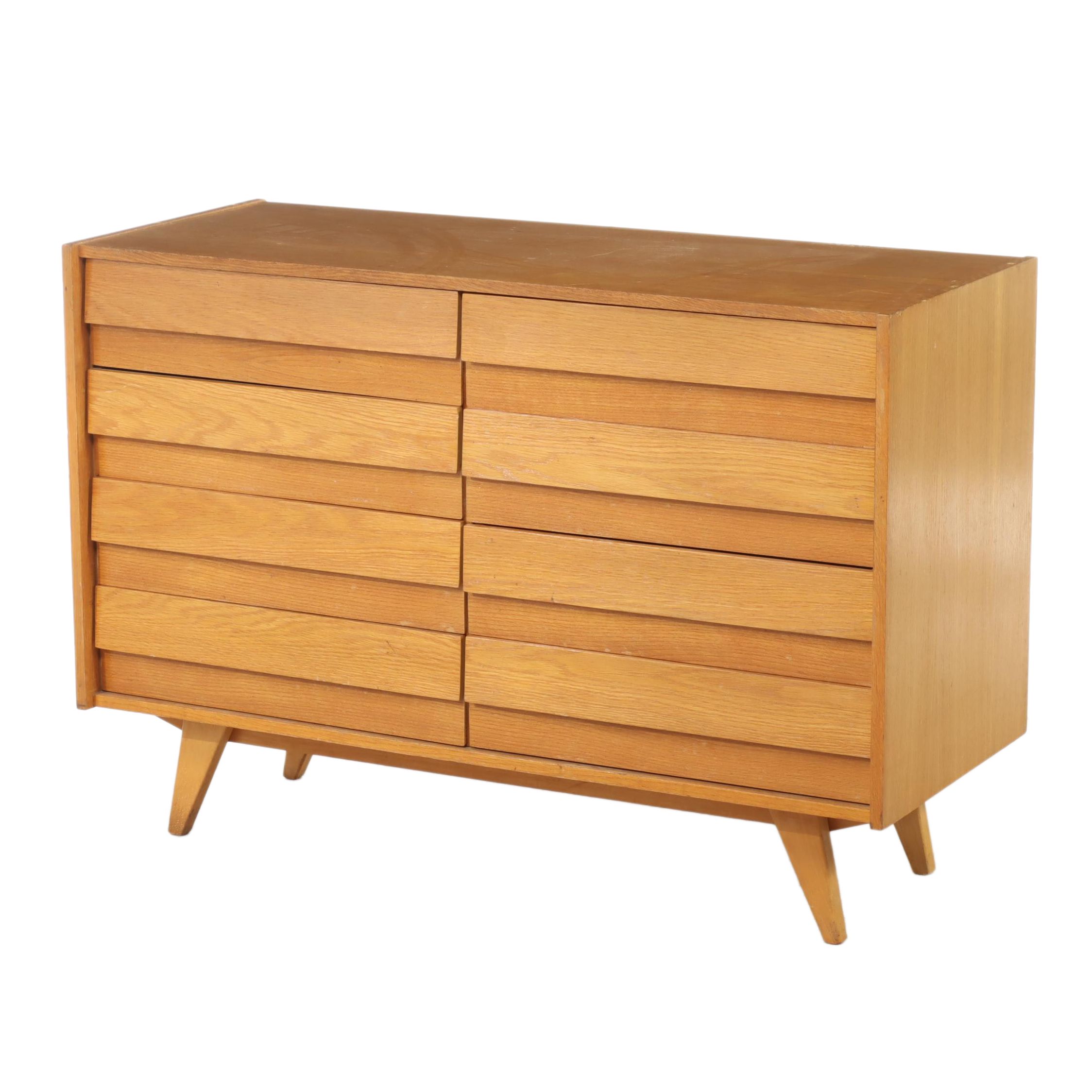 Jiří Jiroutek for Interiér Praha Oak Chest of Drawers, Mid-20th Century