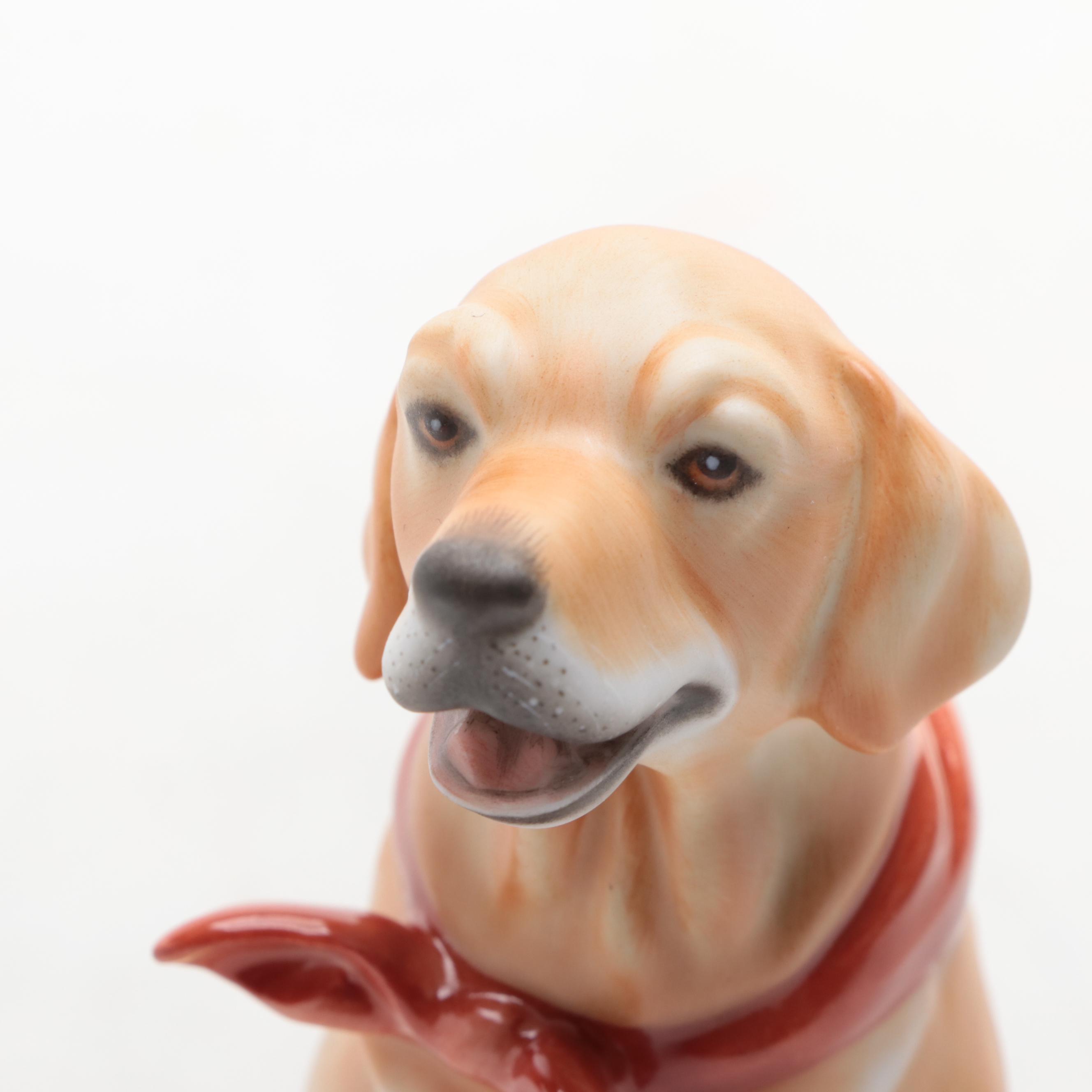 Herend First Edition Natural "Golden Retriever" Porcelain Figurine