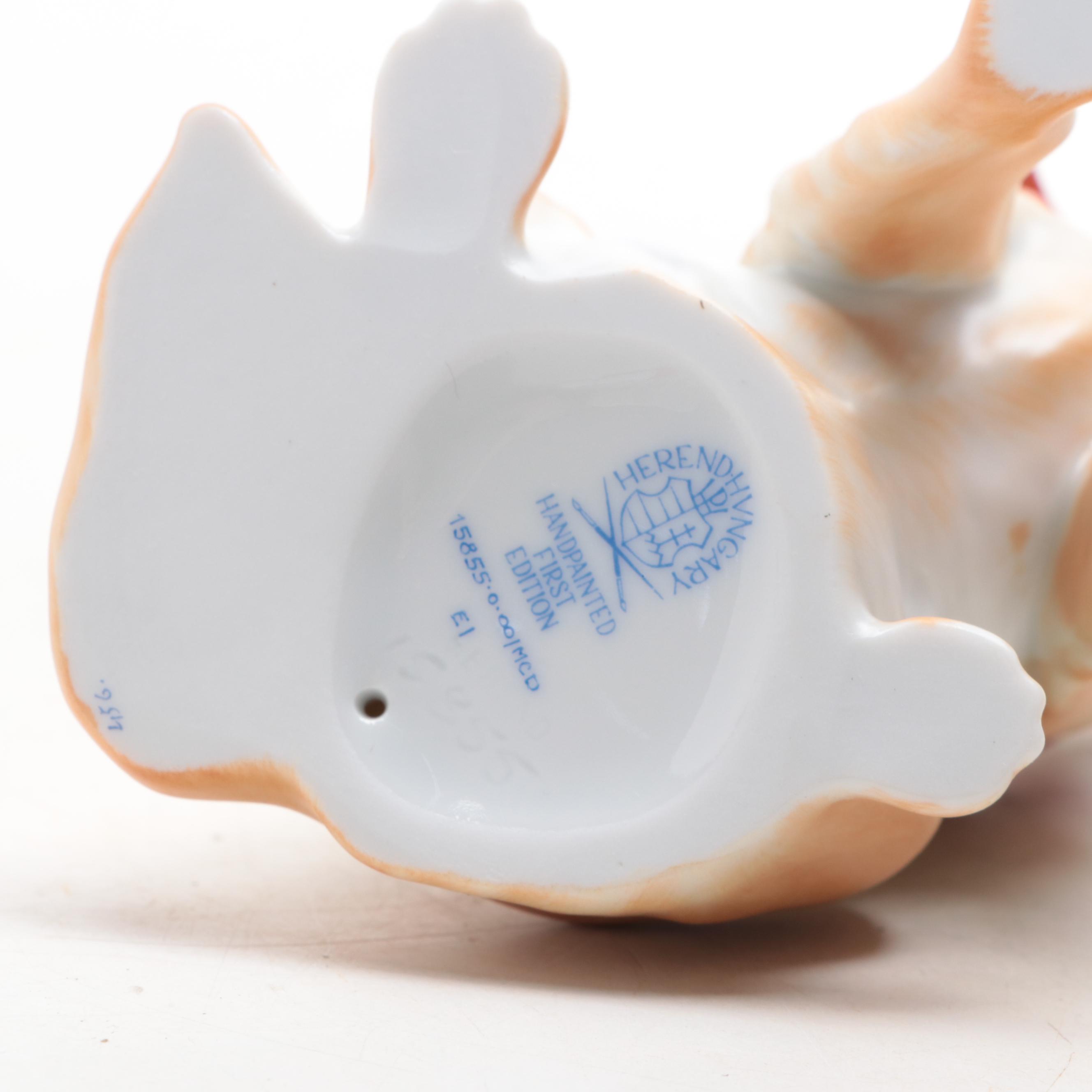 Herend First Edition Natural "Golden Retriever" Porcelain Figurine