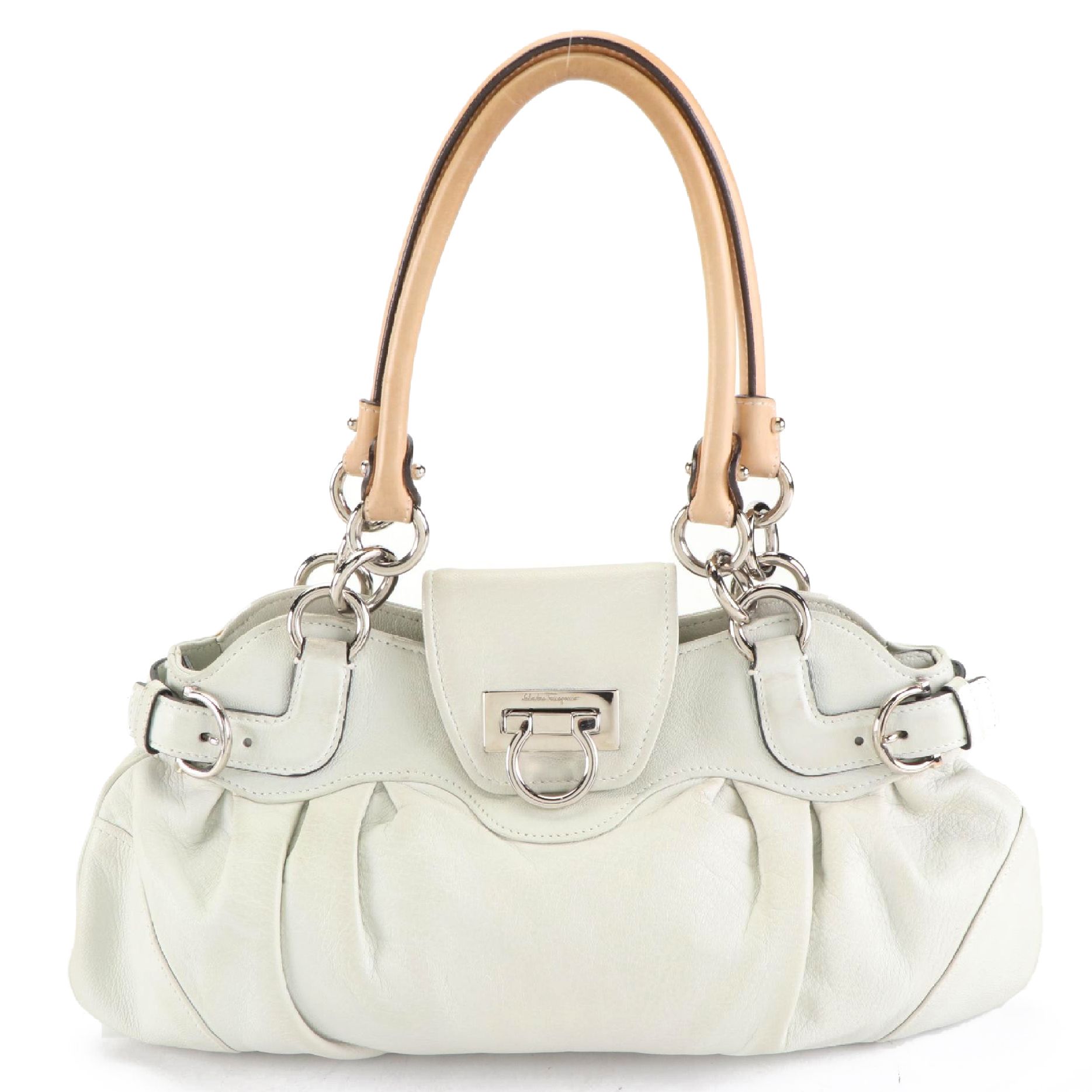 Salvatore Ferragamo Gancini Leather Shoulder Bag