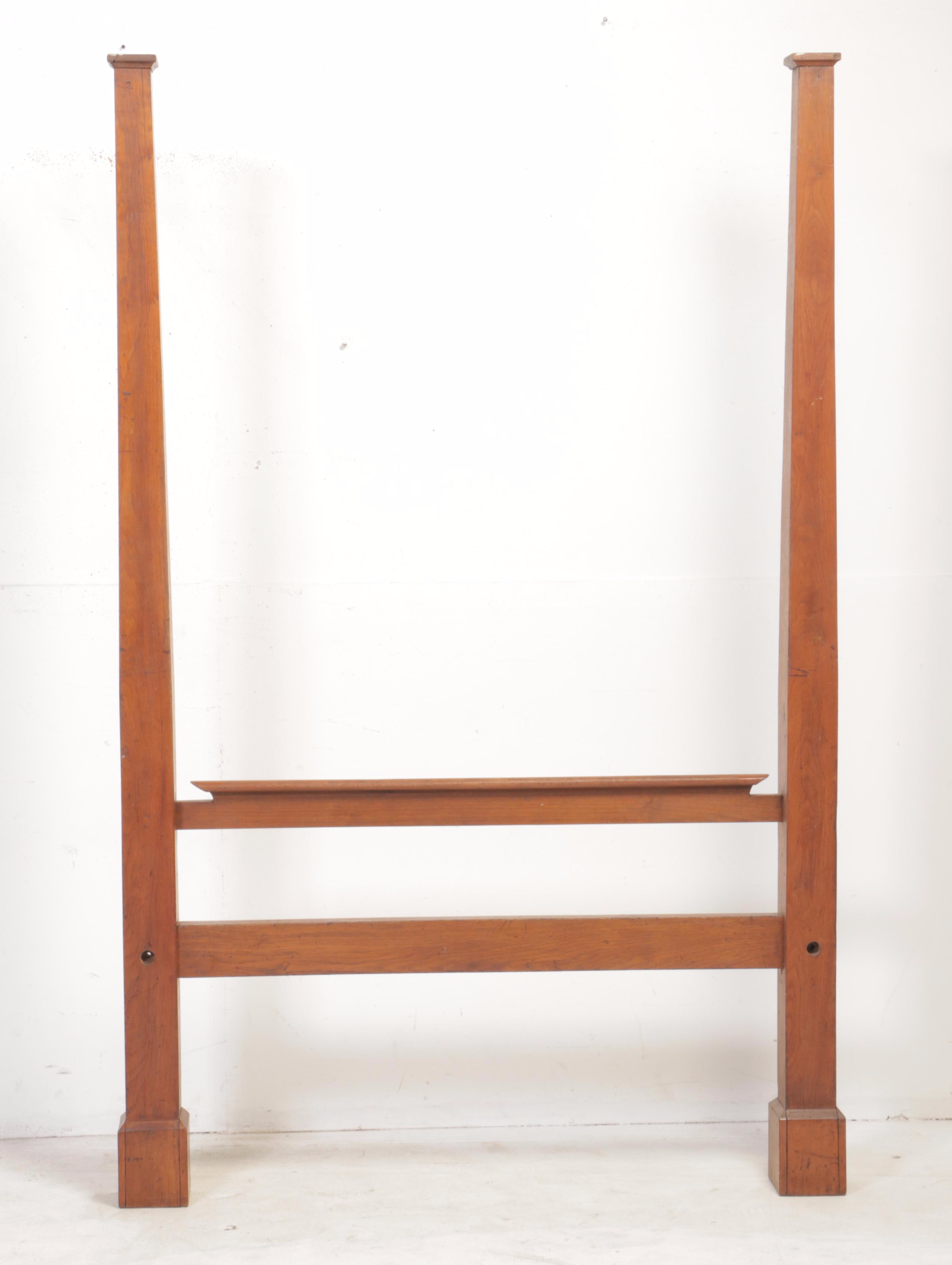 Late Federal Cherrywood Four-Poster Full Head and Footboard