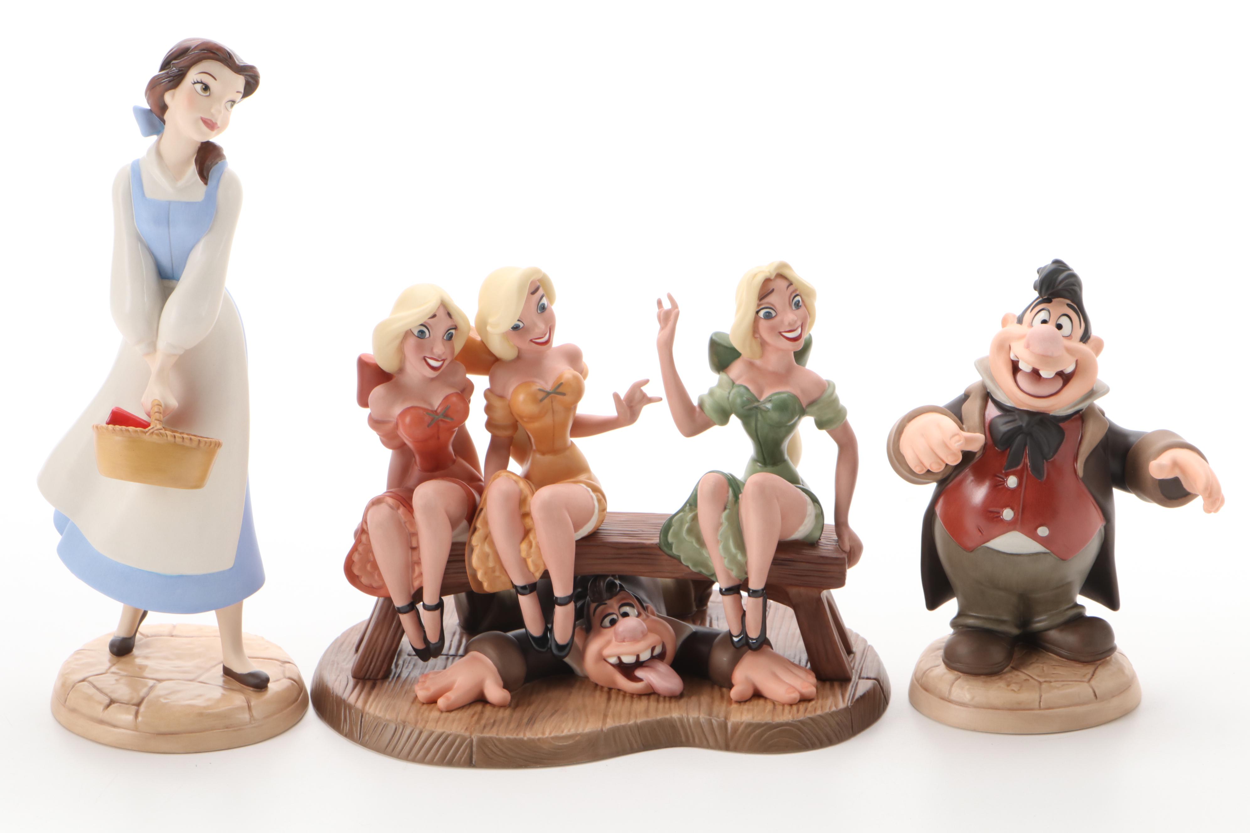 Classics Walt Disney Collection Ceramic Figurines Including "Le Fou"
