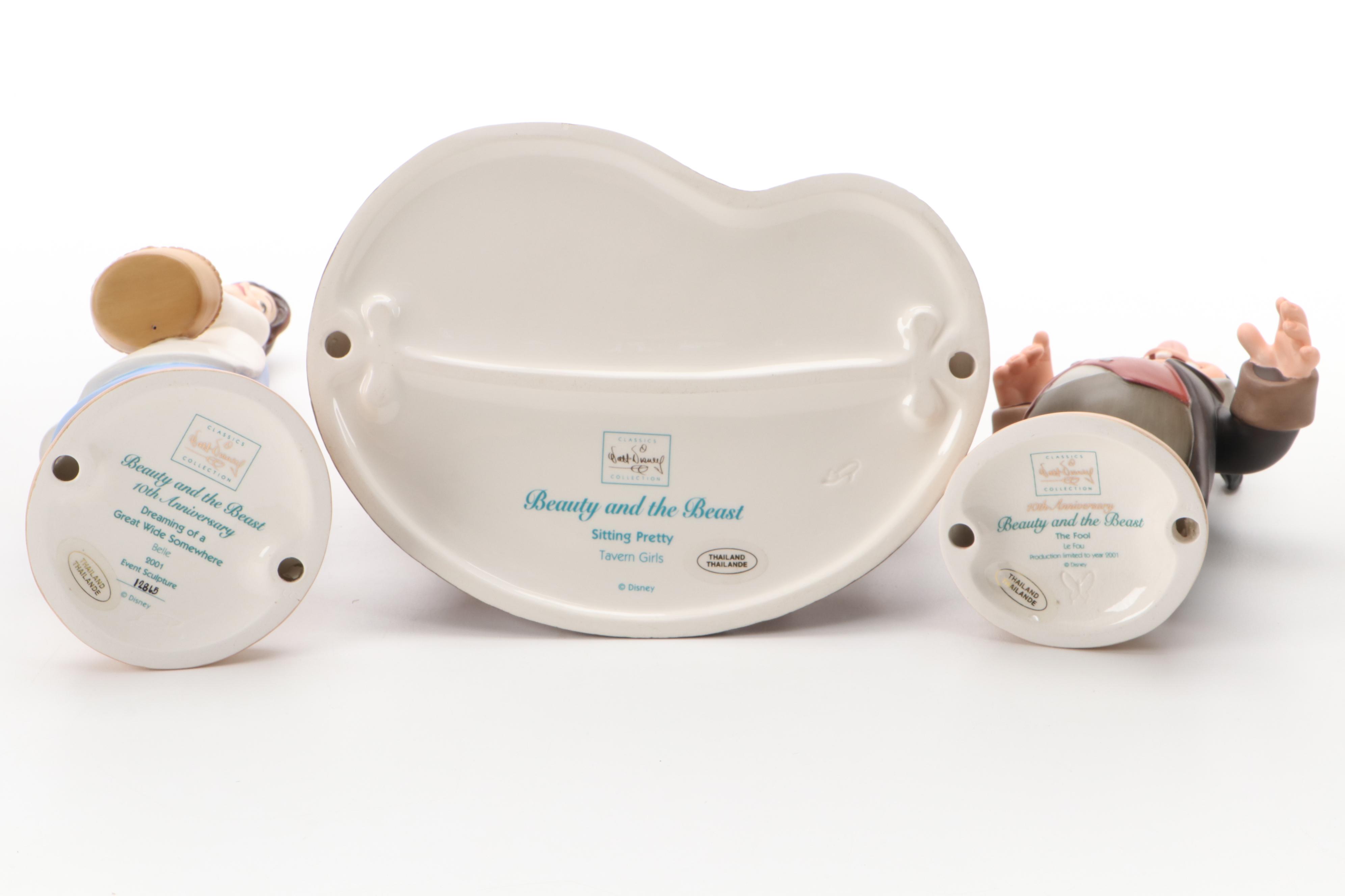 Classics Walt Disney Collection Ceramic Figurines Including "Le Fou"