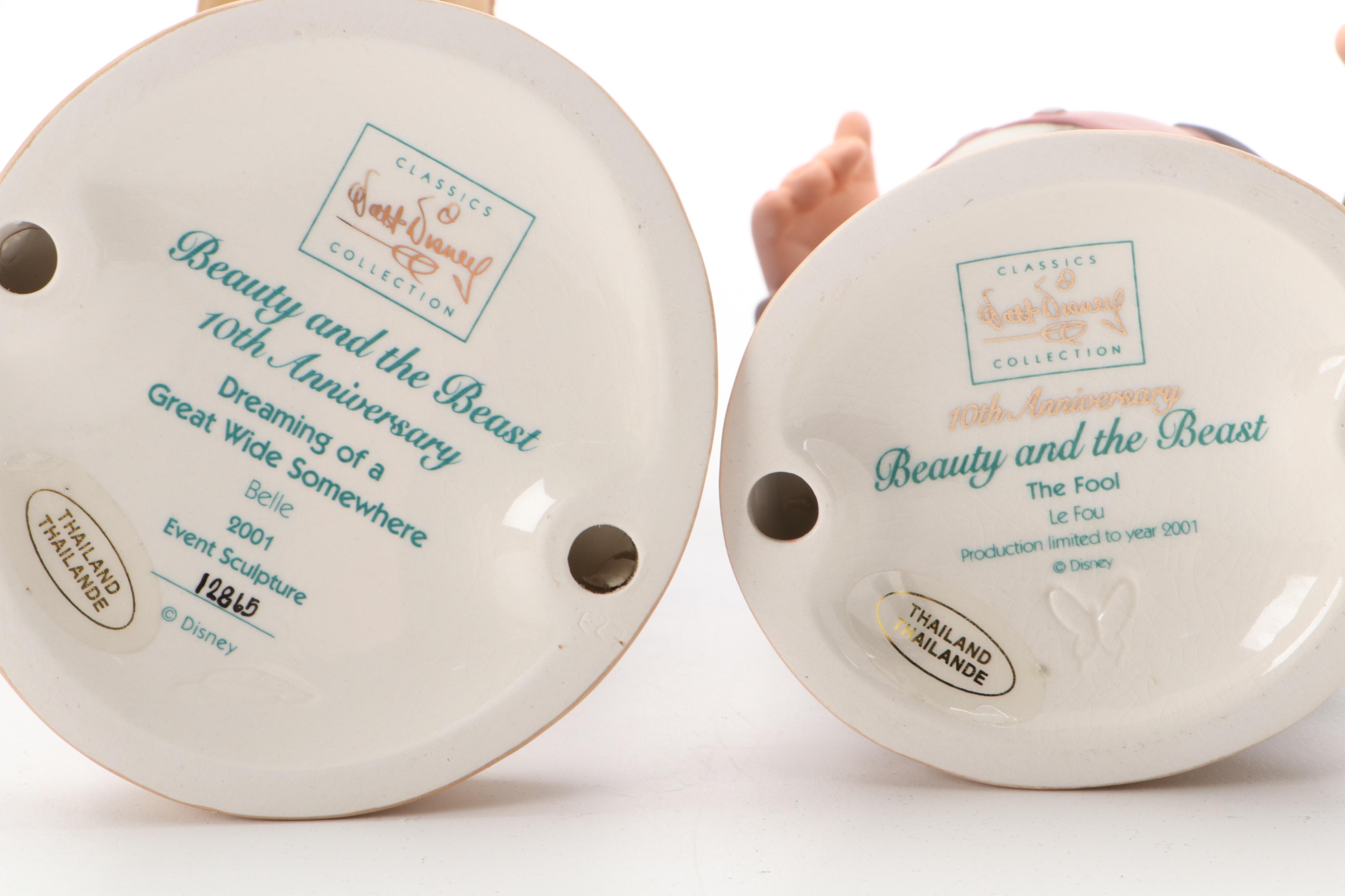 Classics Walt Disney Collection Ceramic Figurines Including "Le Fou"