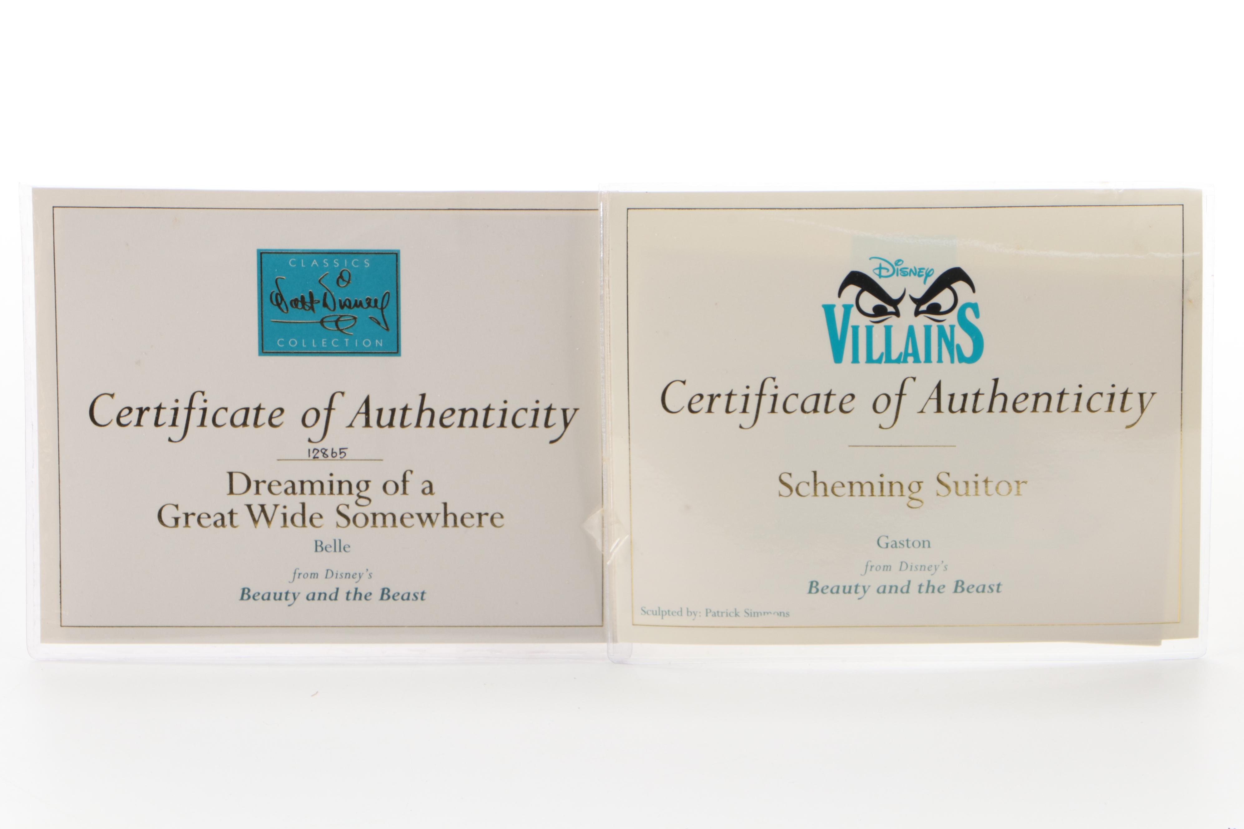 Classics Walt Disney Collection Ceramic Figurines Including "Le Fou"