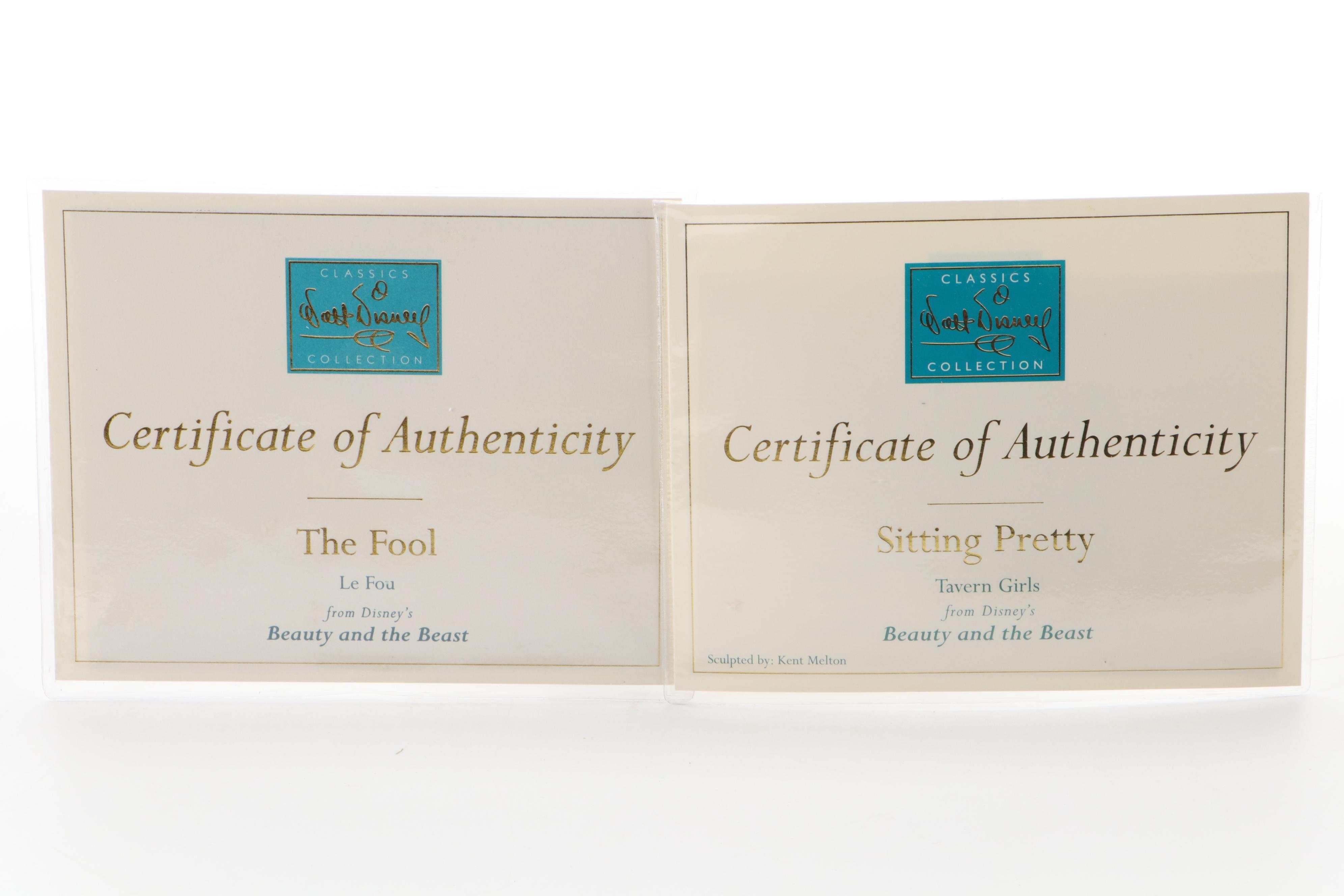 Classics Walt Disney Collection Ceramic Figurines Including "Le Fou"