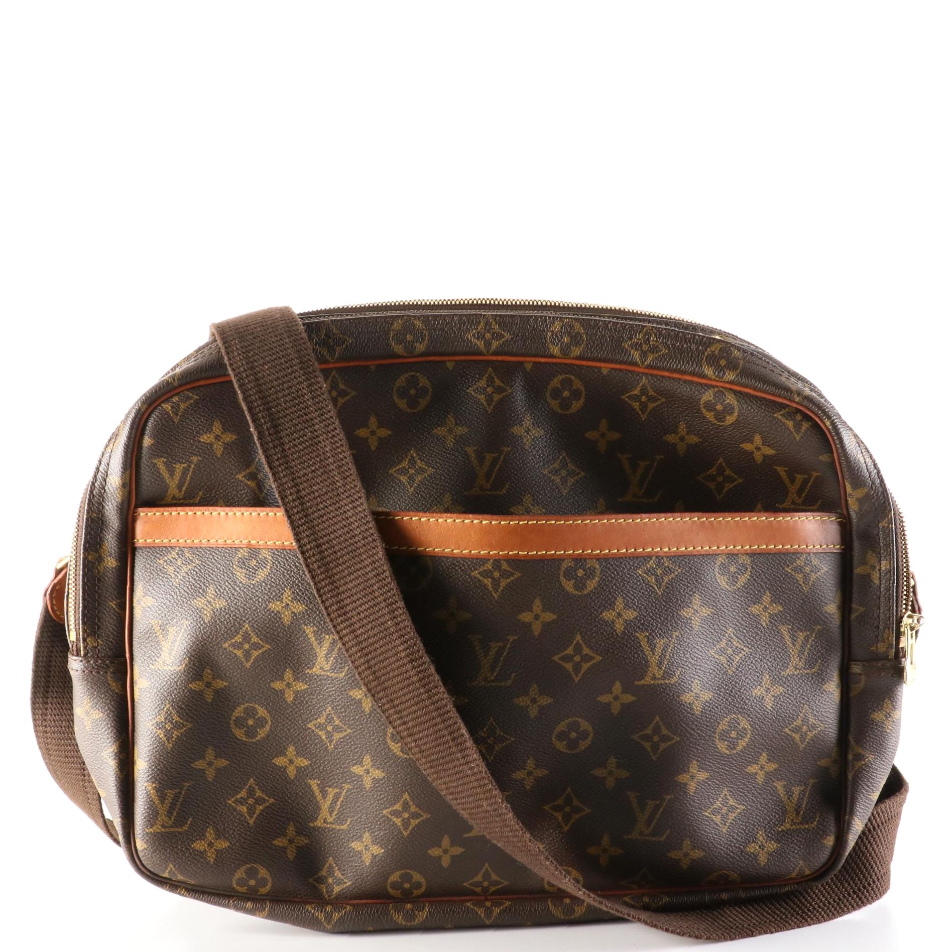 Louis Vuitton Reporter GM Messenger Bag in Monogram Canvas and Leather