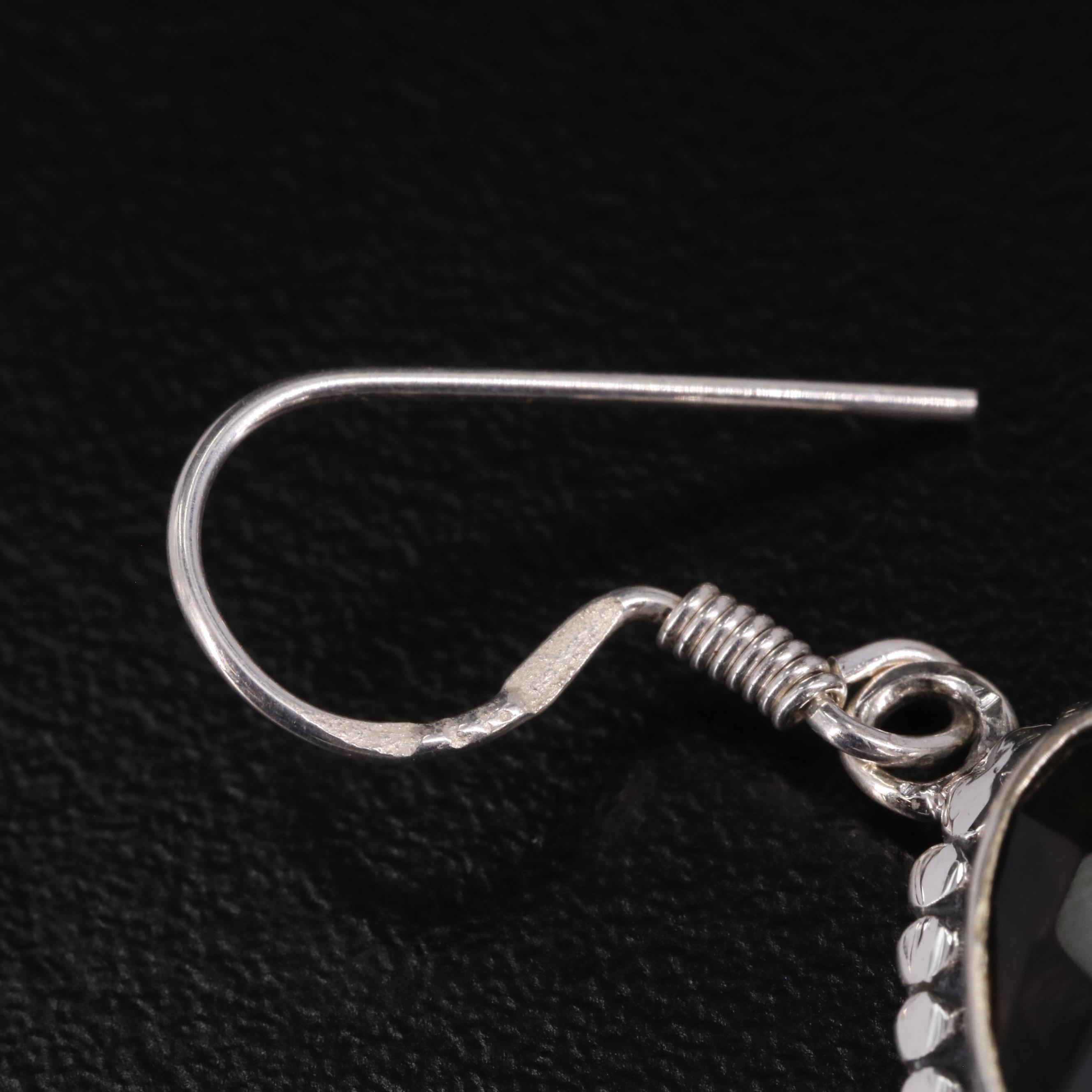 Sterling Smoky Quartz Drop Earrings