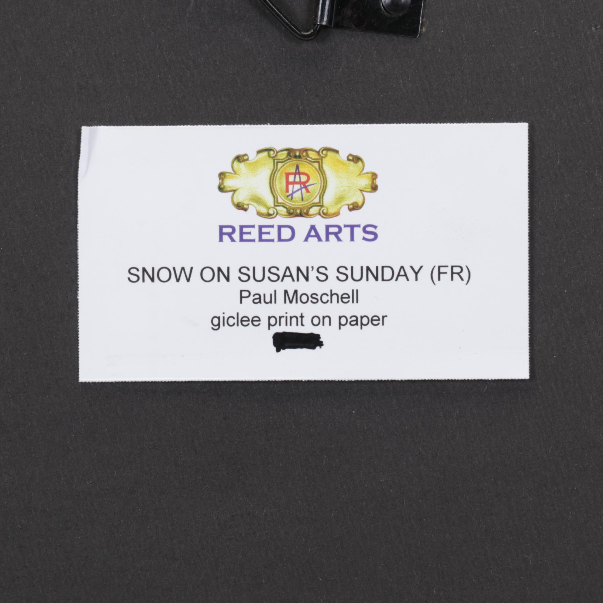 Paul Moschell Giclée "Snow on Susan's Sunday," 21st Century