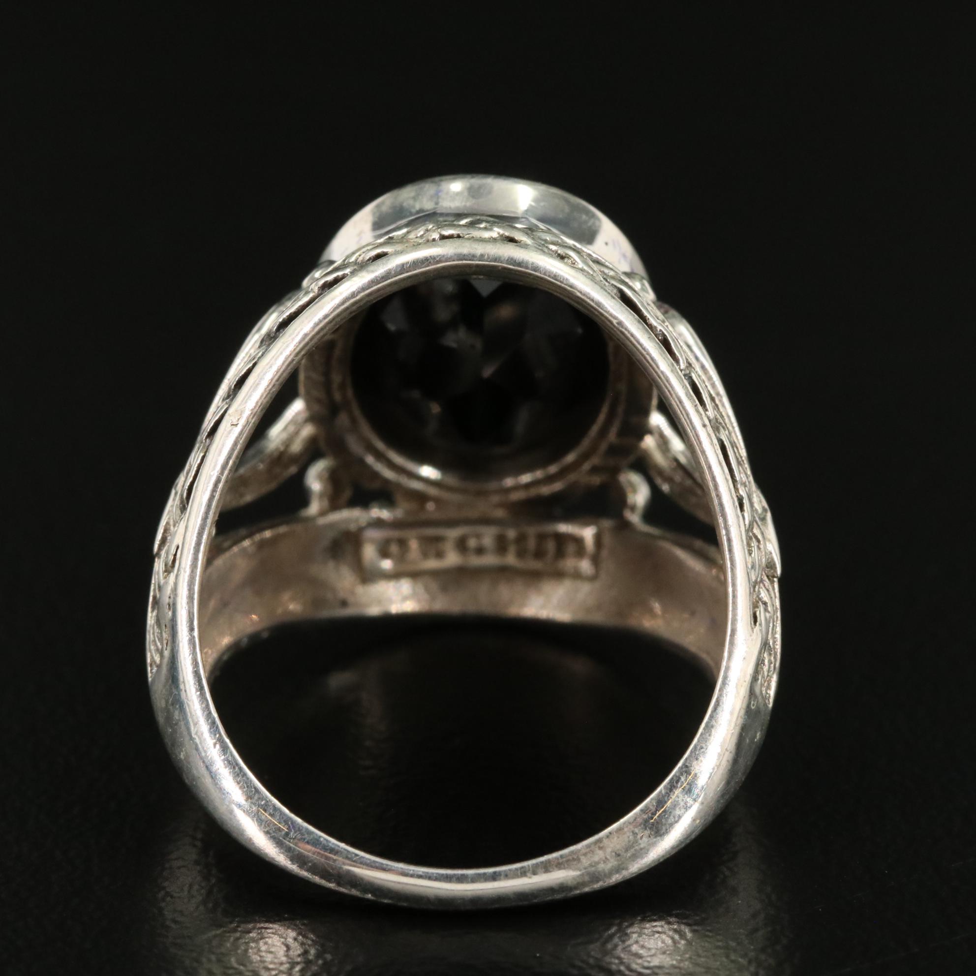 Sterling Black Onyx Tapered Ring