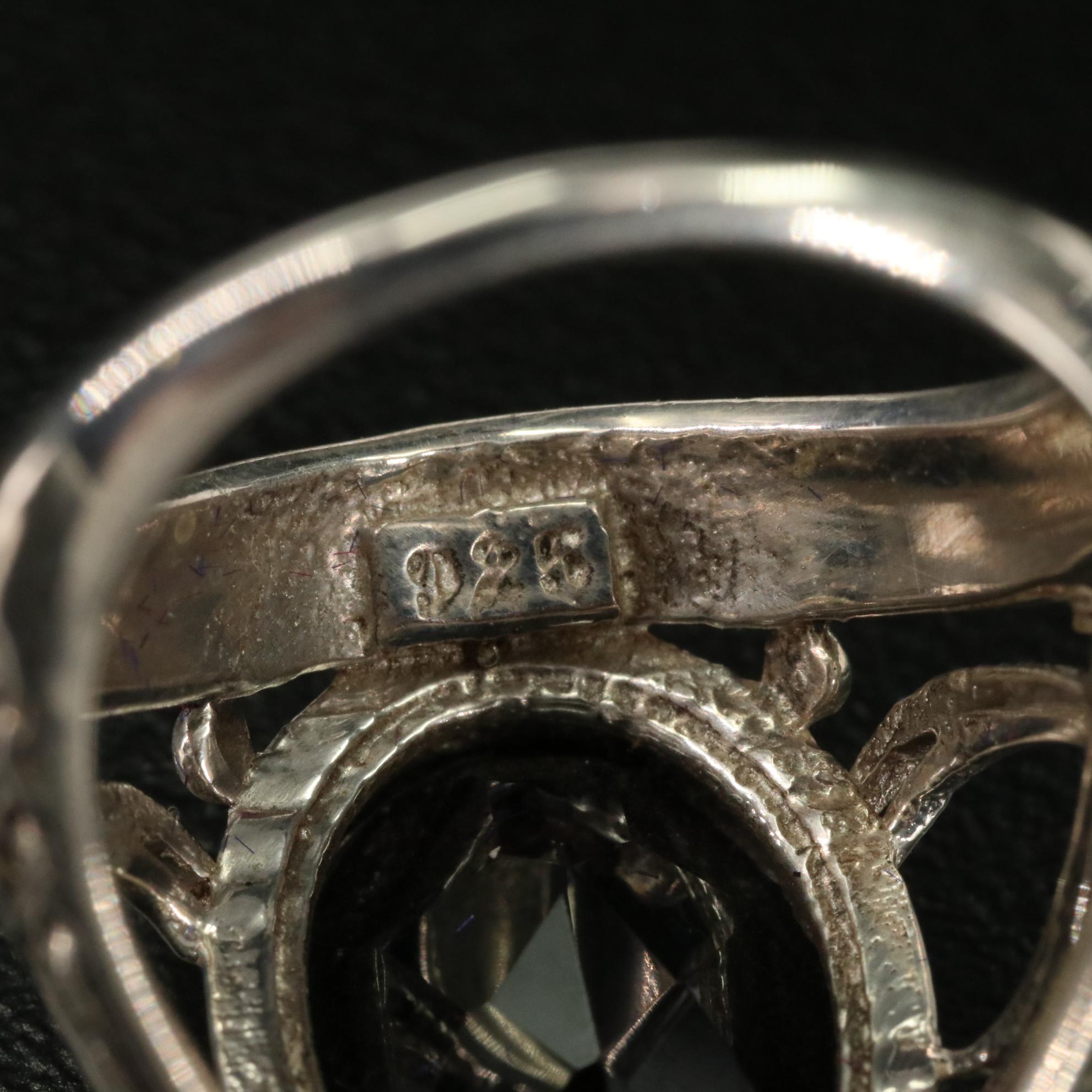 Sterling Black Onyx Tapered Ring