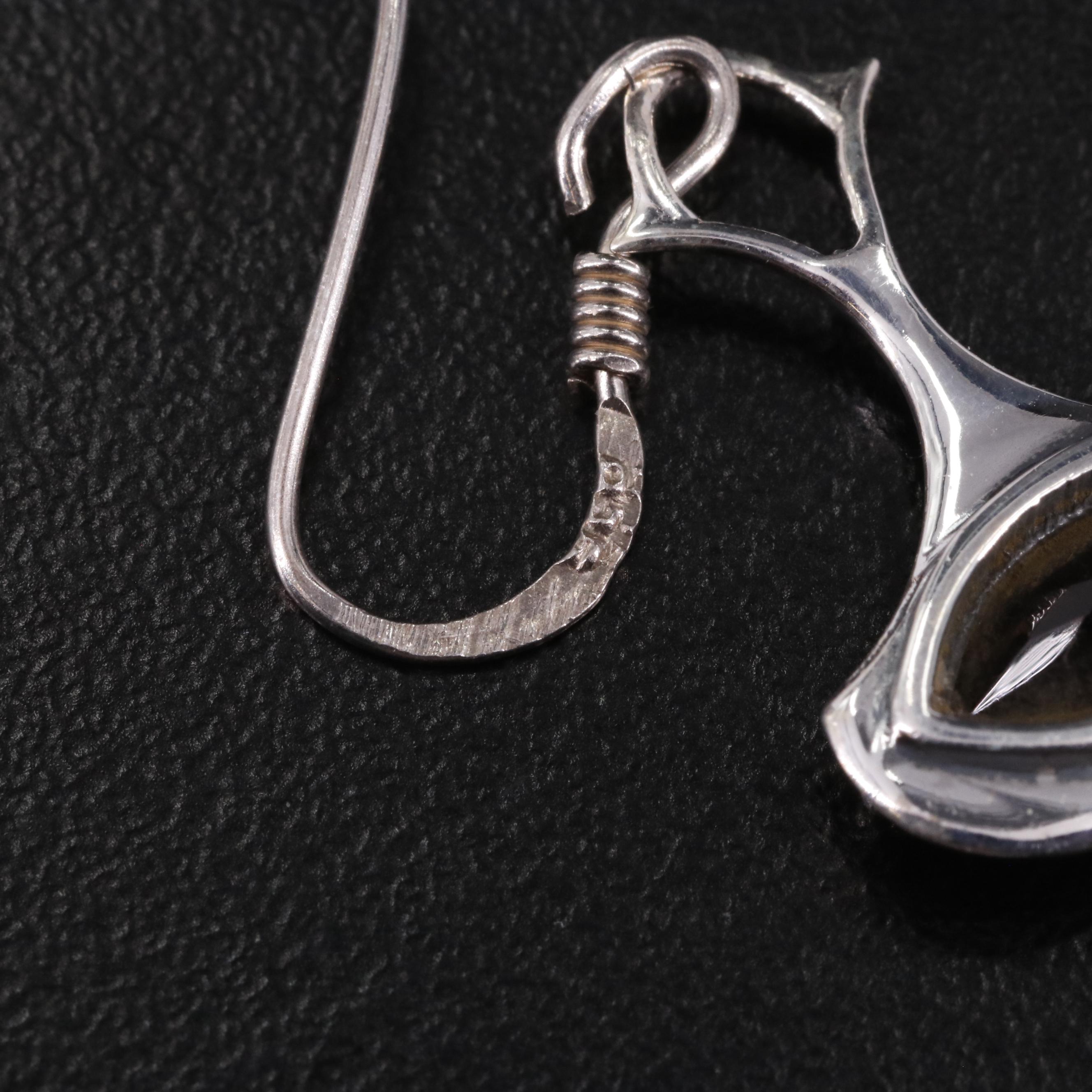 Sterling Smoky Quartz Drop Earrings