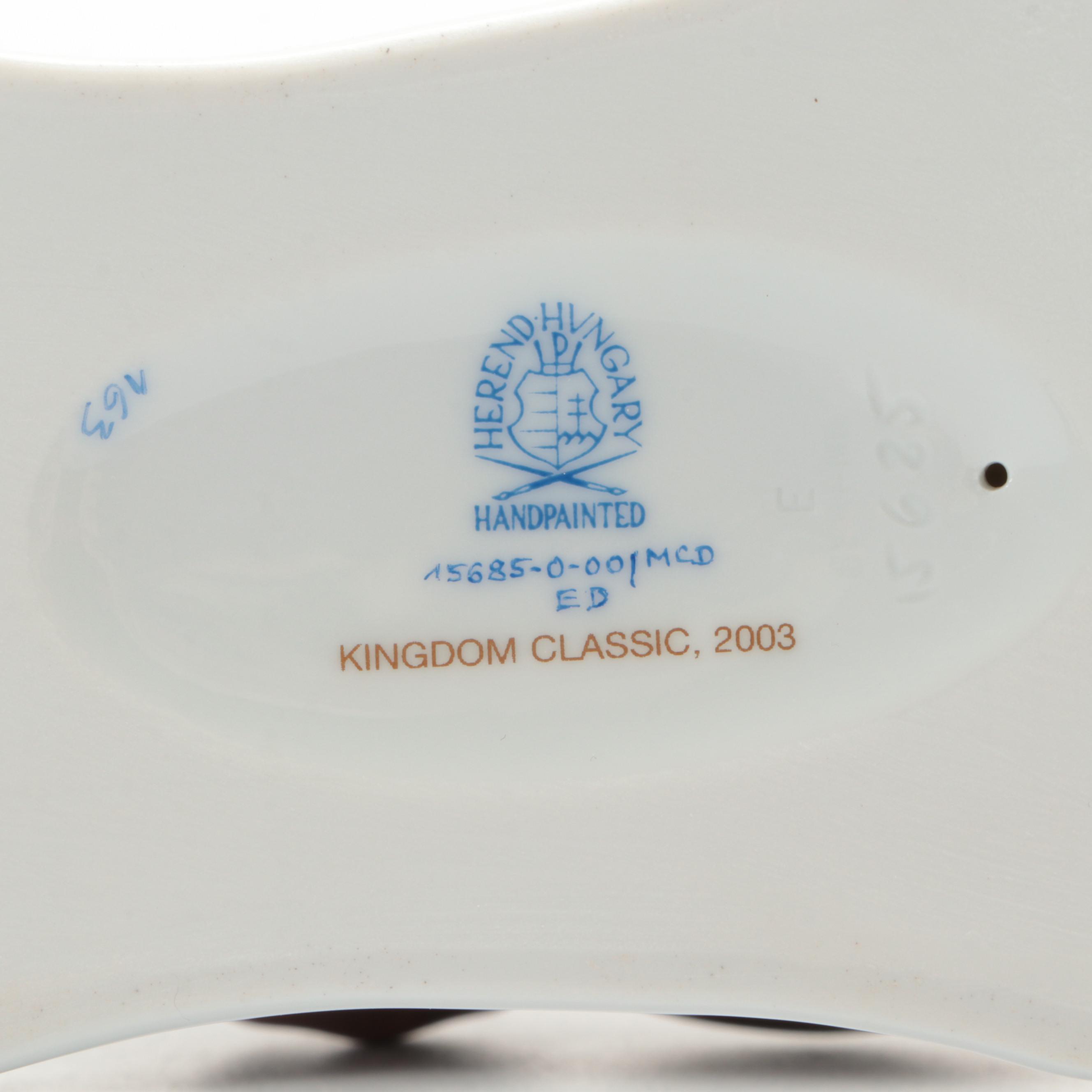 Herend Kingdom Classic Natural "The Bull" Porcelain Figurine, 2003