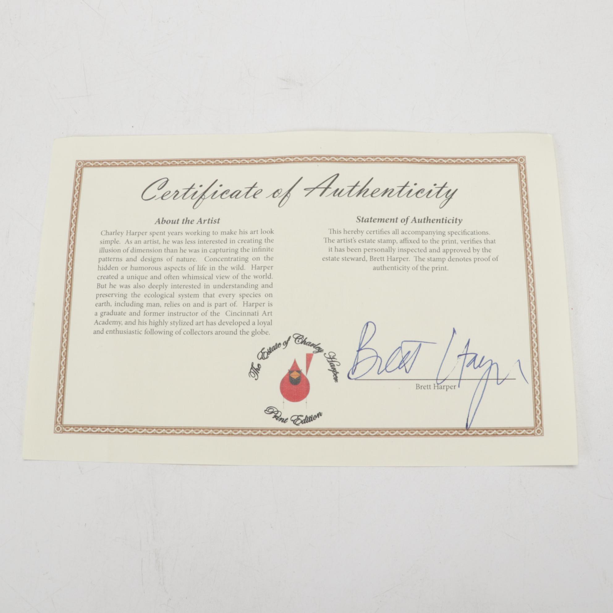 Giclée After Charley Harper "Asian Tiger," 21st Century