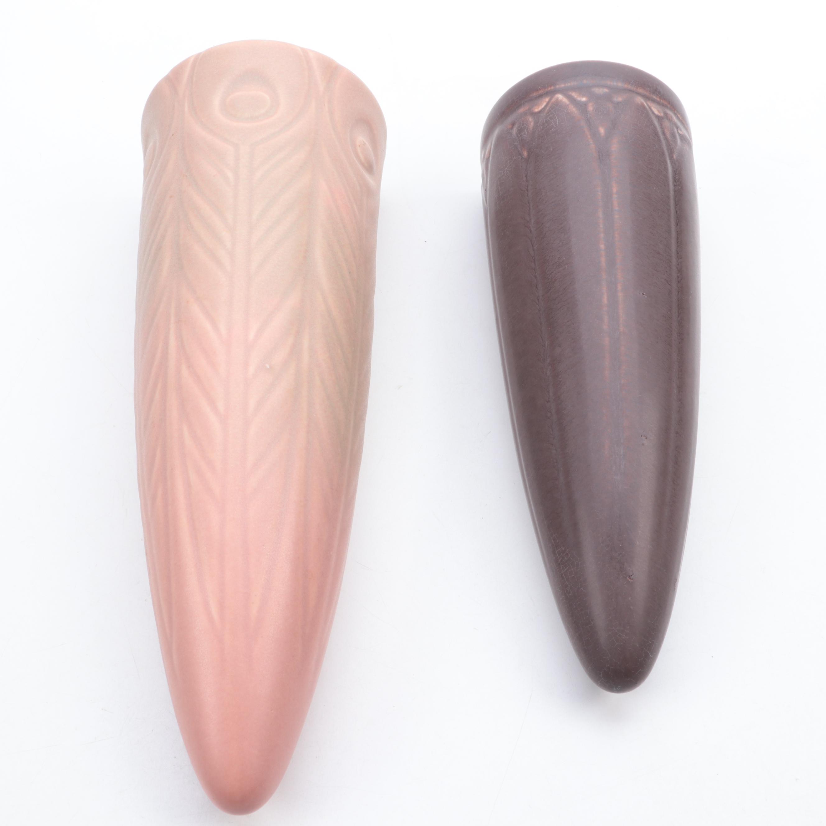 Rookwood Pottery Matte Glazed Wall Pockets, Early to Mid 20th Century