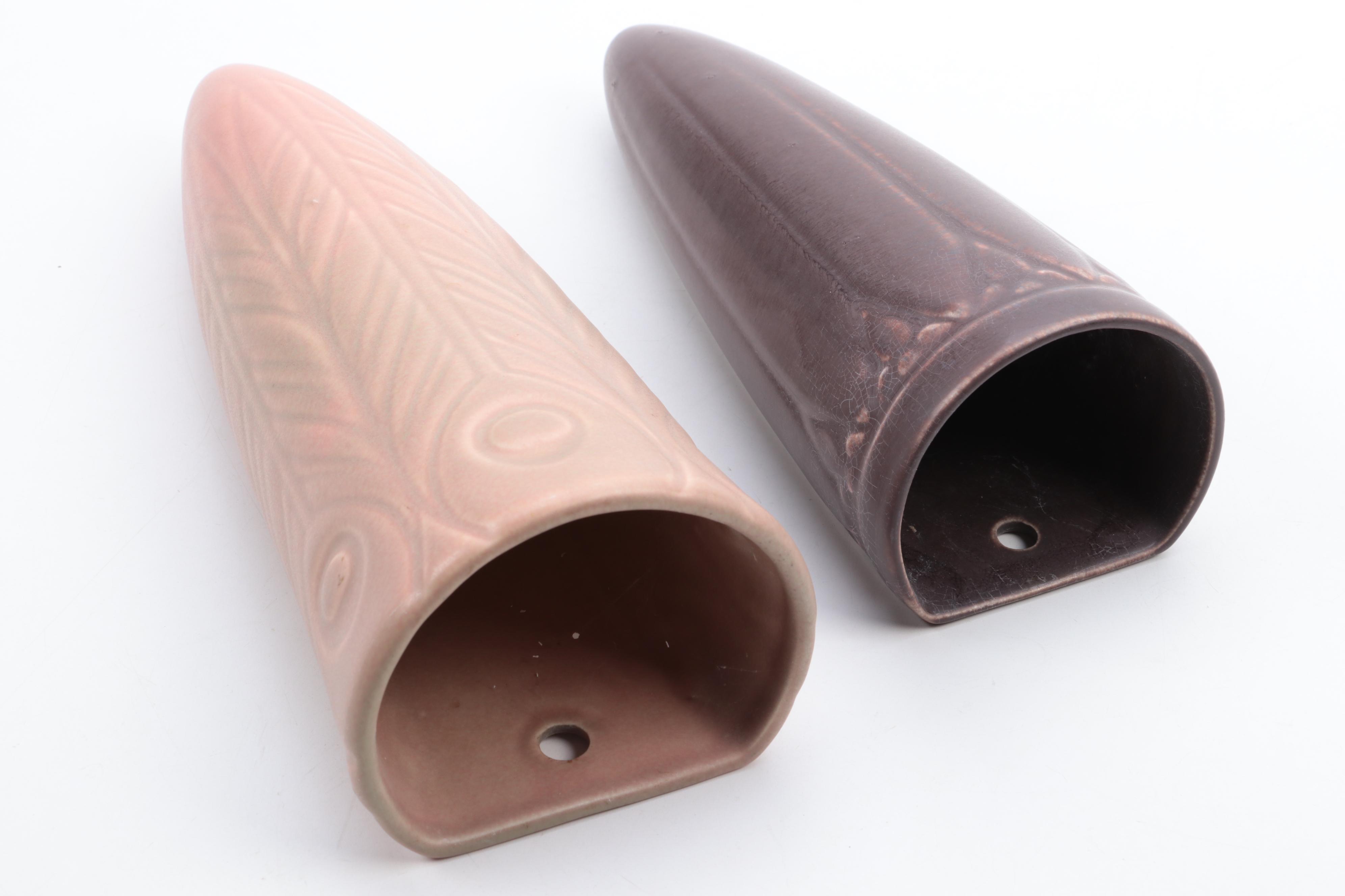 Rookwood Pottery Matte Glazed Wall Pockets, Early to Mid 20th Century