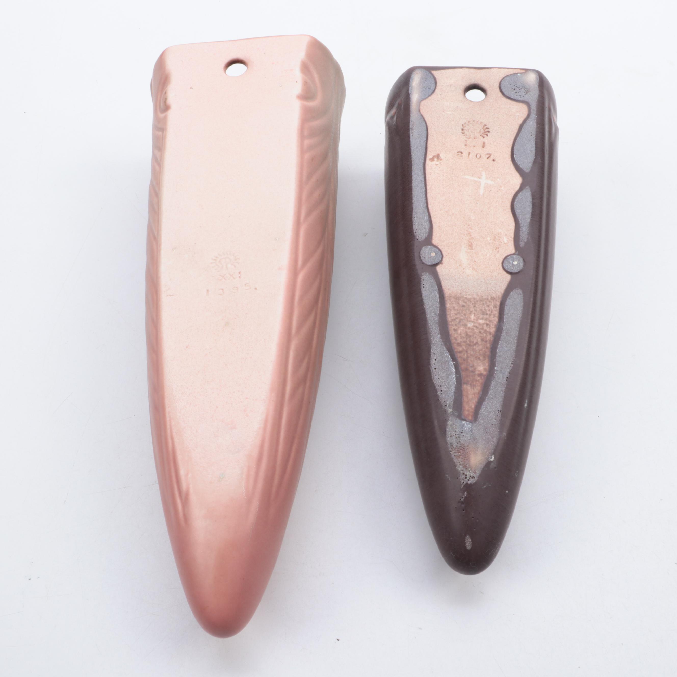 Rookwood Pottery Matte Glazed Wall Pockets, Early to Mid 20th Century