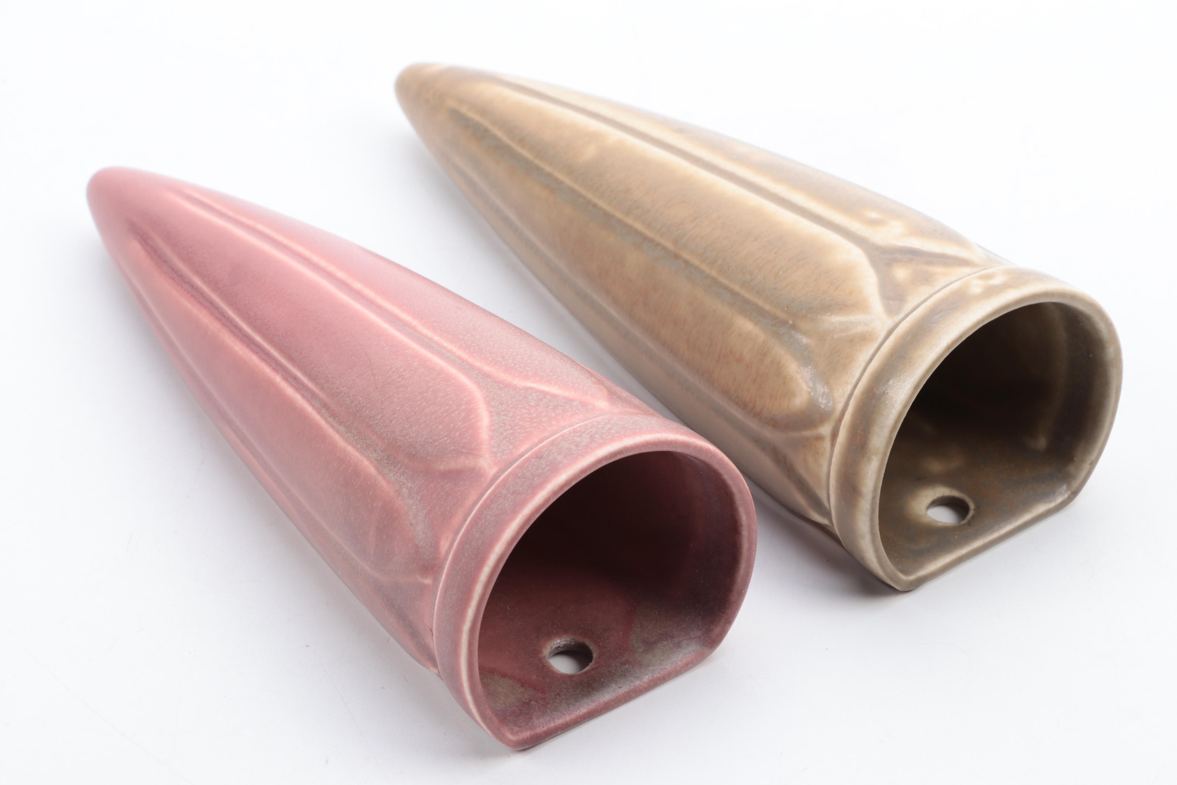 Rookwood Pottery Matte Glazed Wall Pockets, Early to Mid 20th Century