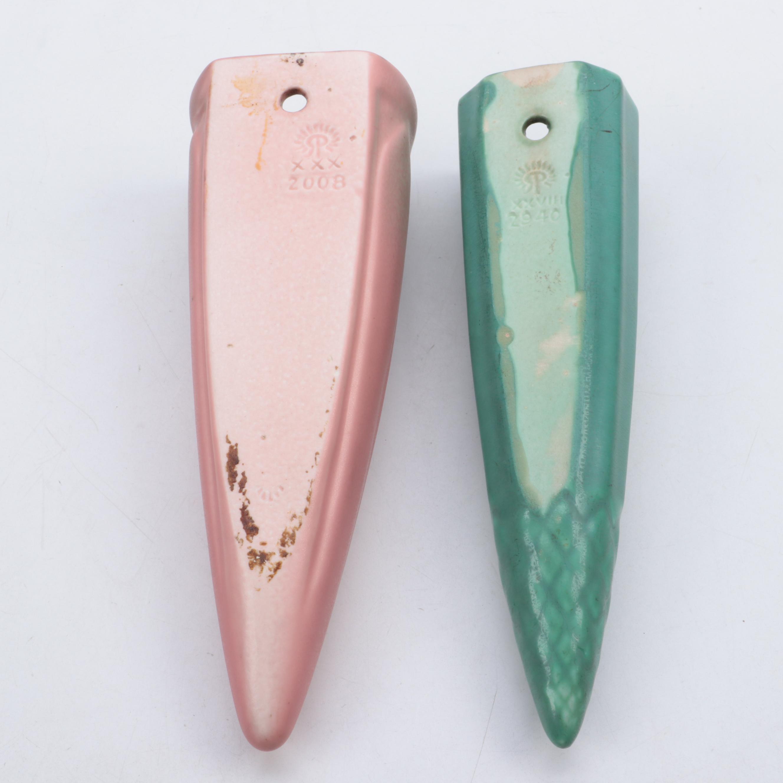 Rookwood Pottery Matte Glazed Wall Pockets, Early to Mid 20th Century