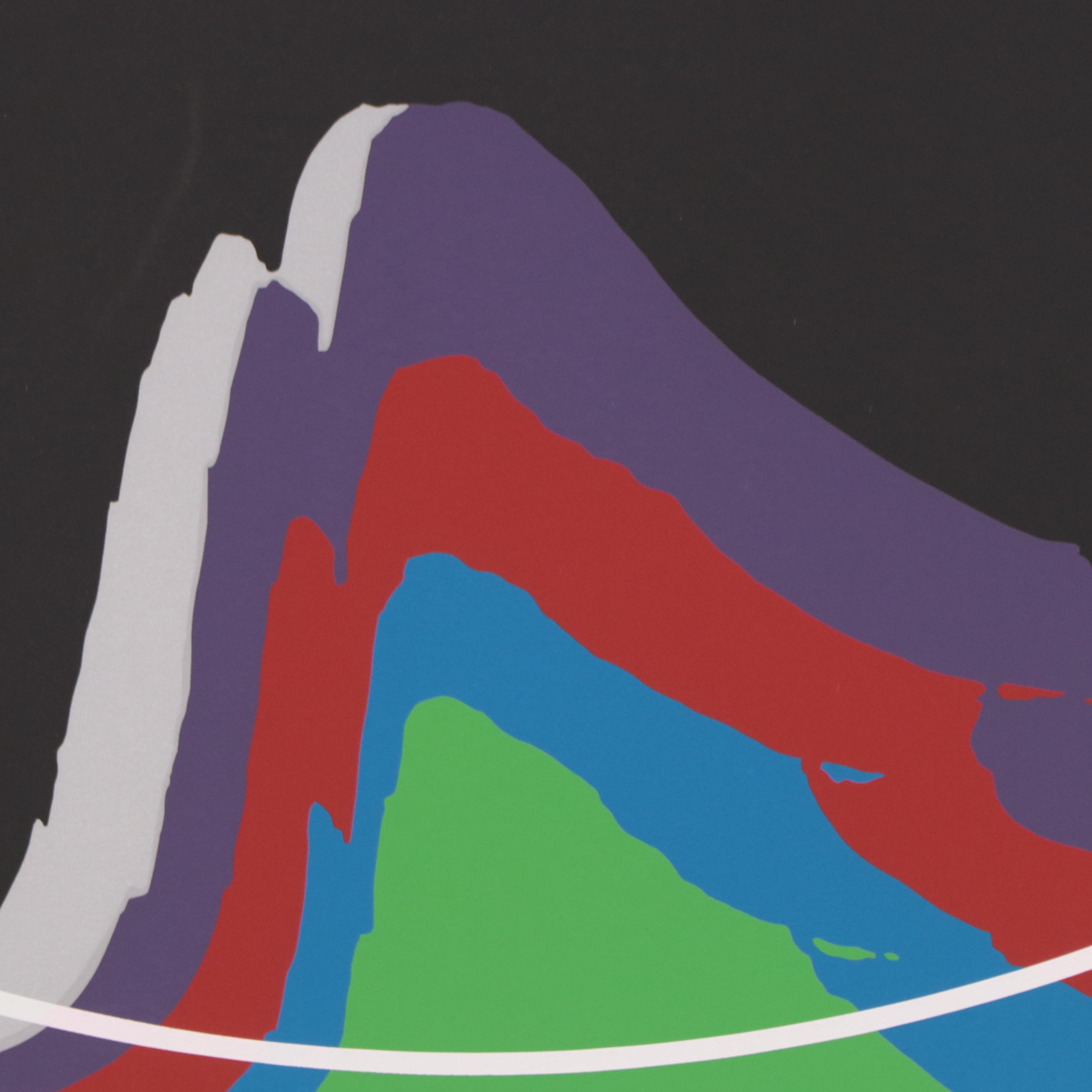 Thomas Whelan Benton Serigraph "Rainbow Mountain," 1981
