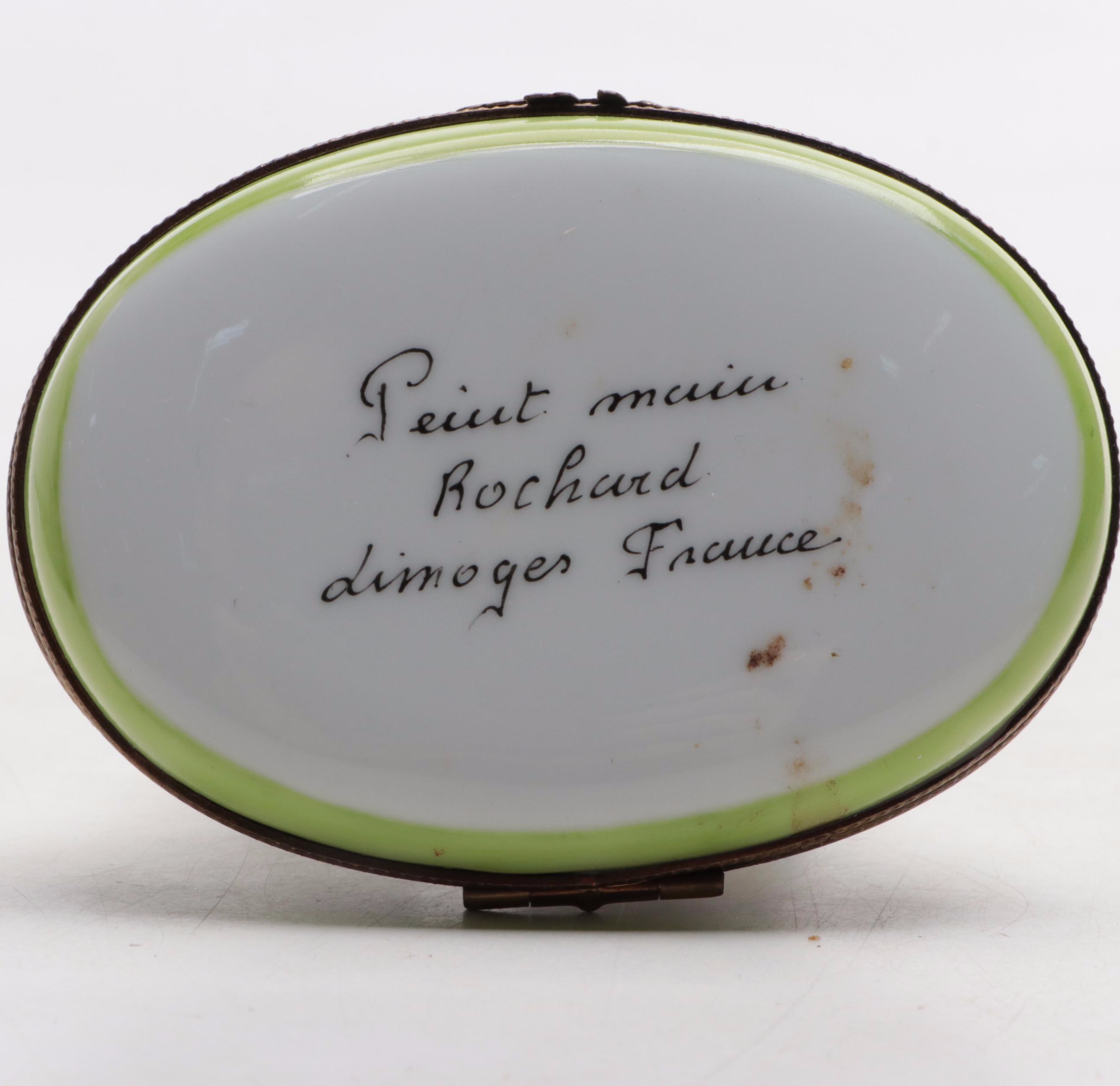 Rochard Hand-Painted Porcelain Panda Bear Limoges Box