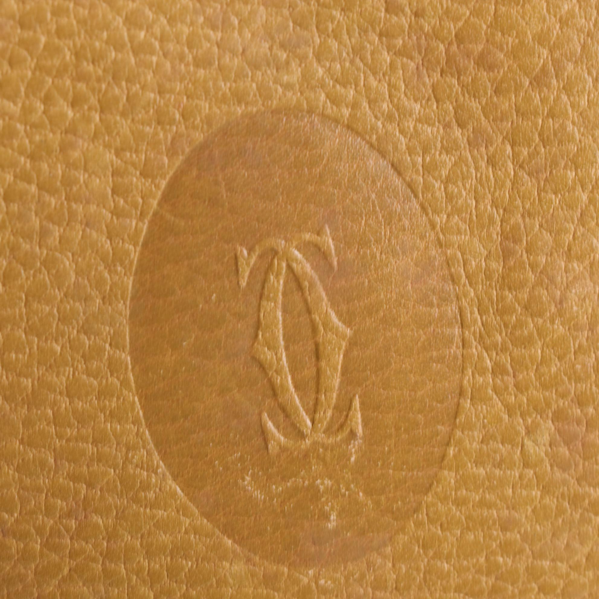 Cartier Clutch Pouch in Bicolor Grained and Smooth Leather