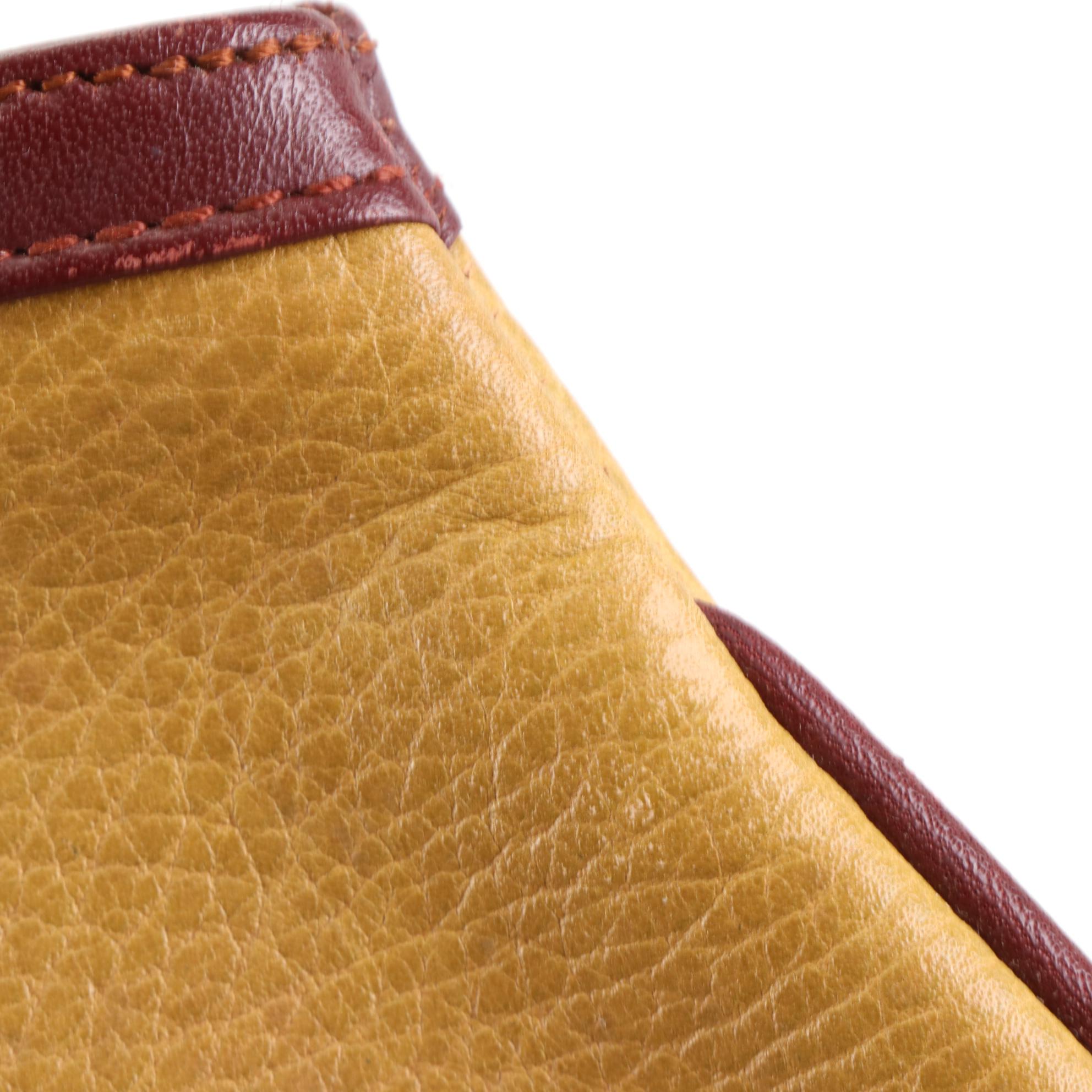 Cartier Clutch Pouch in Bicolor Grained and Smooth Leather