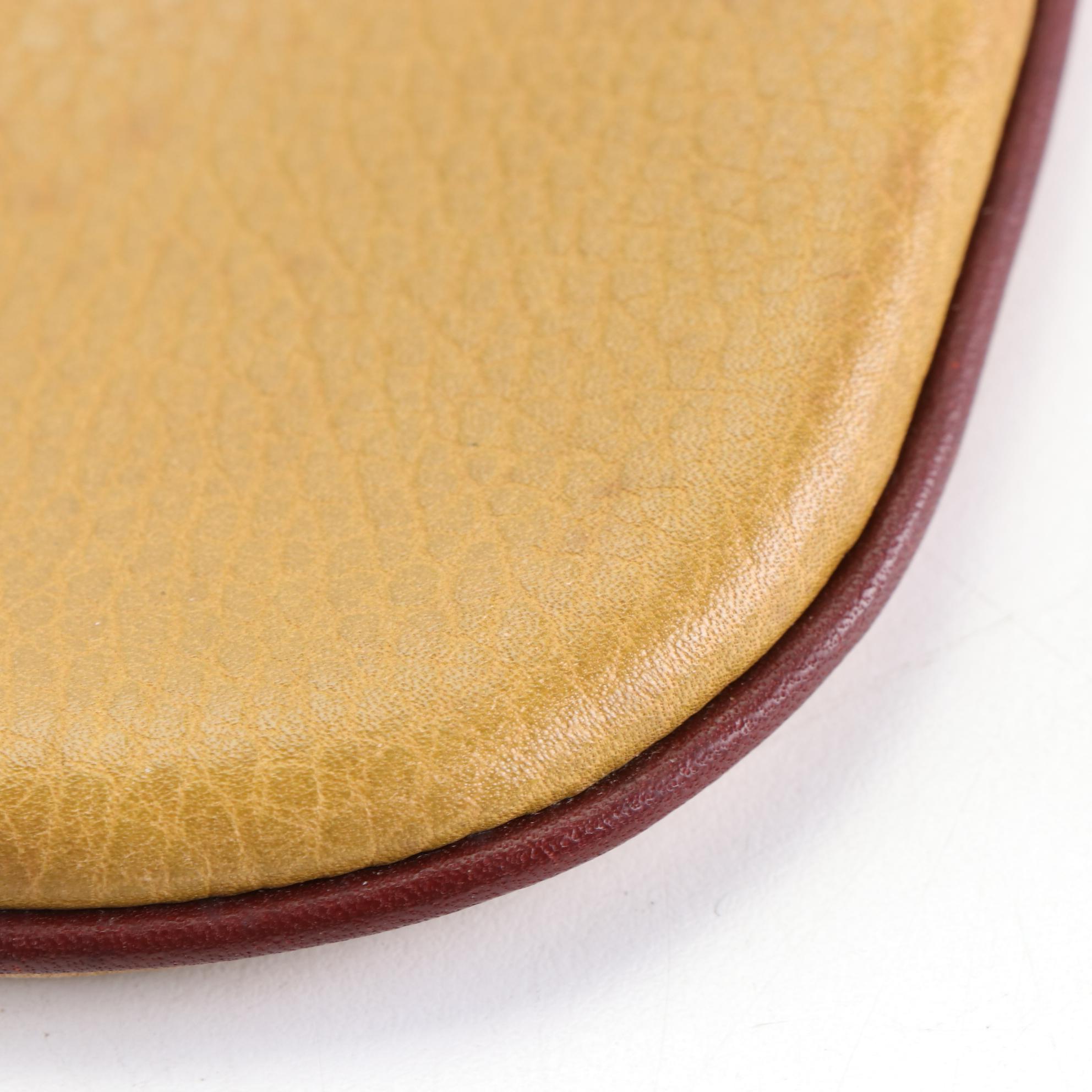 Cartier Clutch Pouch in Bicolor Grained and Smooth Leather