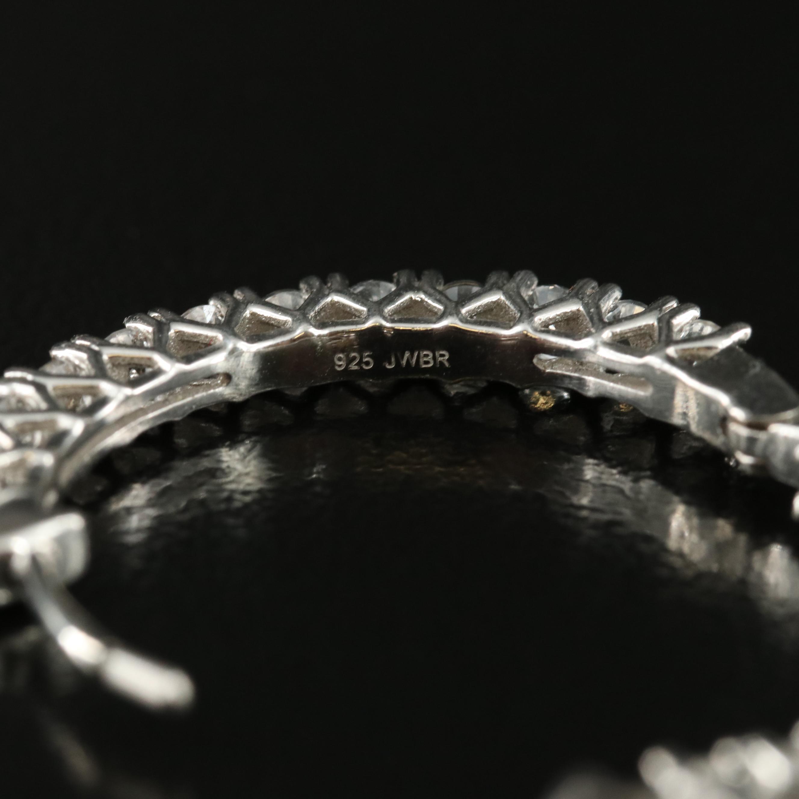 Sterling Sapphire Inside-Out Hoop Earrings