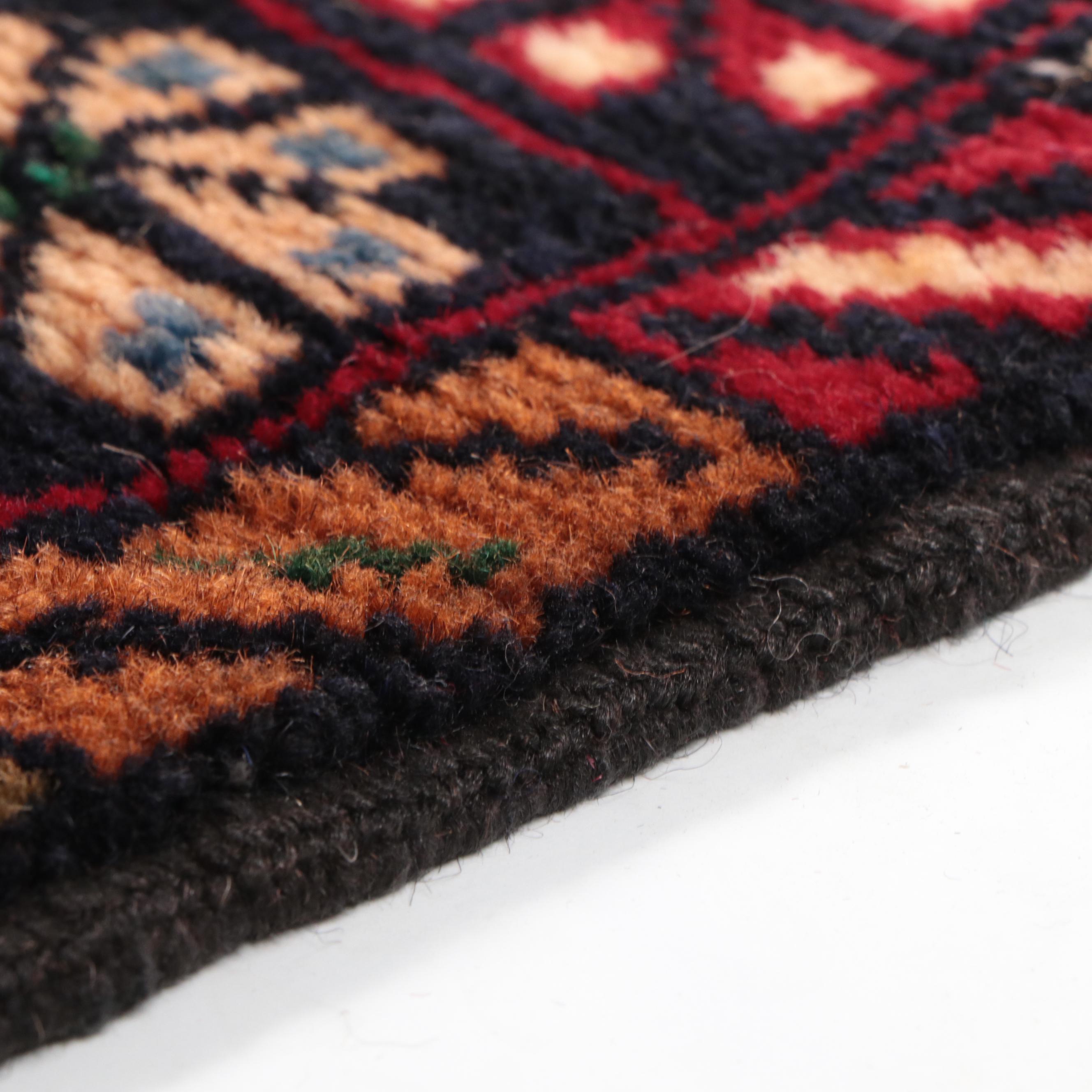 2'11 x 4'8 Hand-Knotted Afghan Village Pictorial Accent Rug