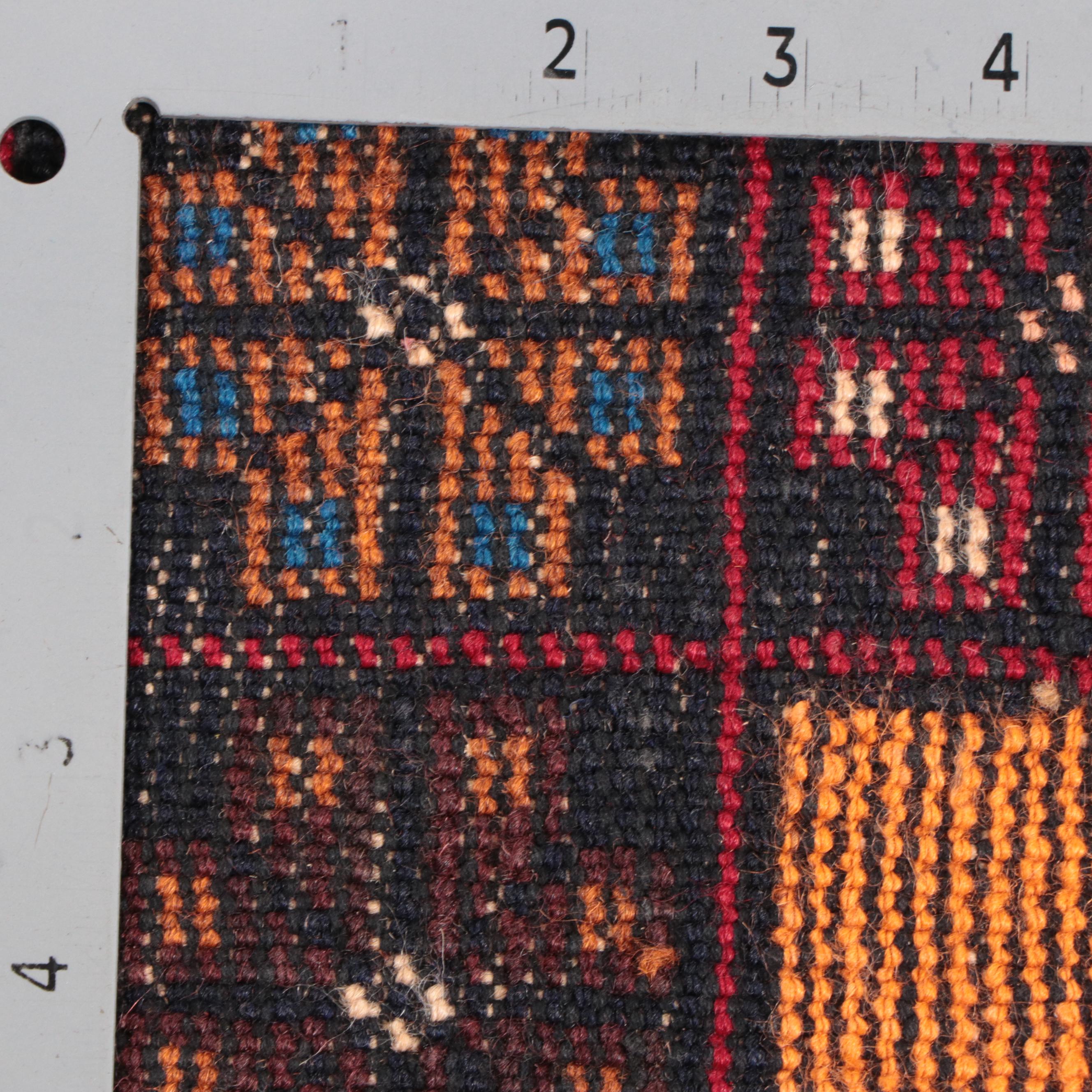 2'11 x 4'8 Hand-Knotted Afghan Village Pictorial Accent Rug