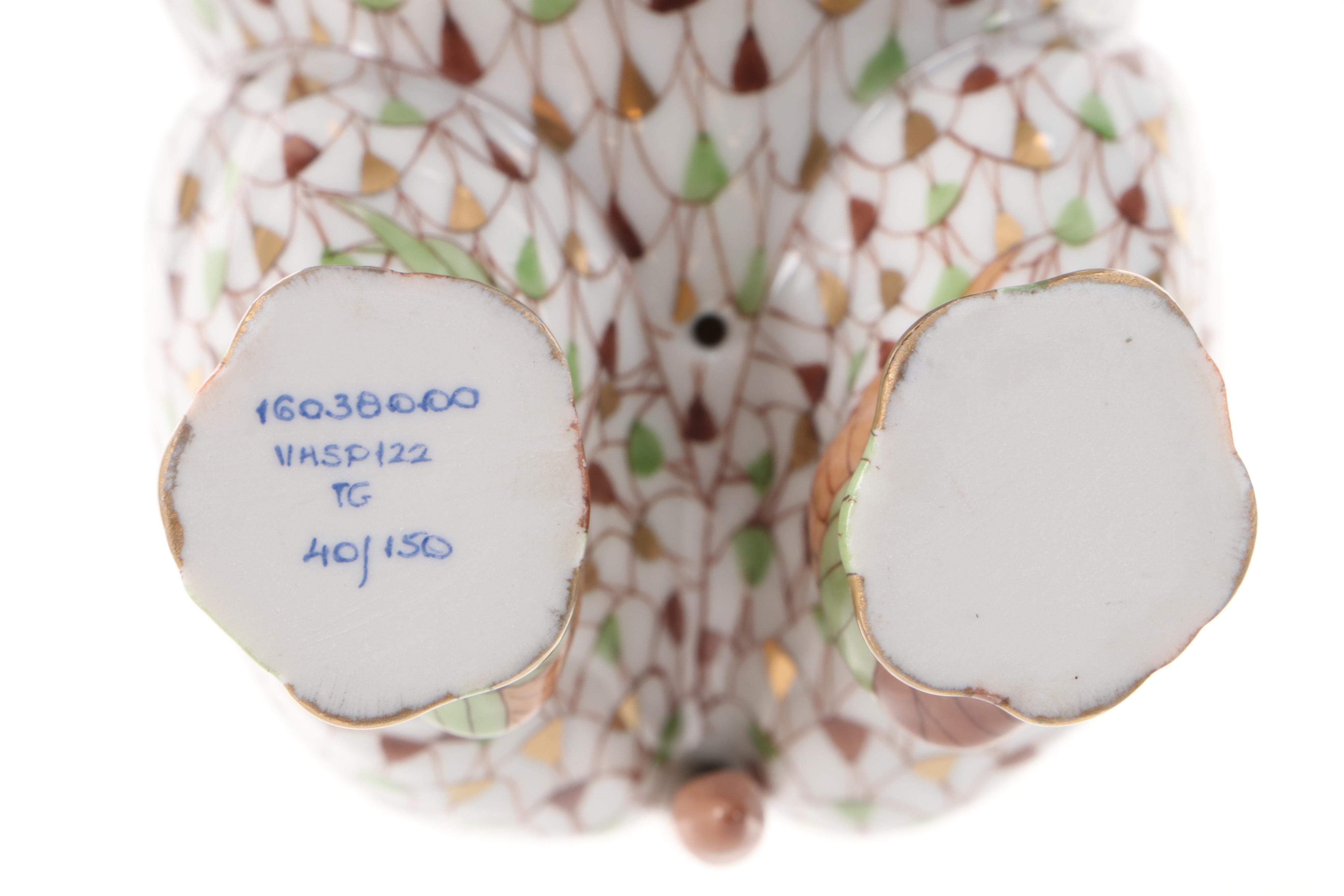 Herend Reserve With Gold "Rhinoceros" Limited Edition Porcelain