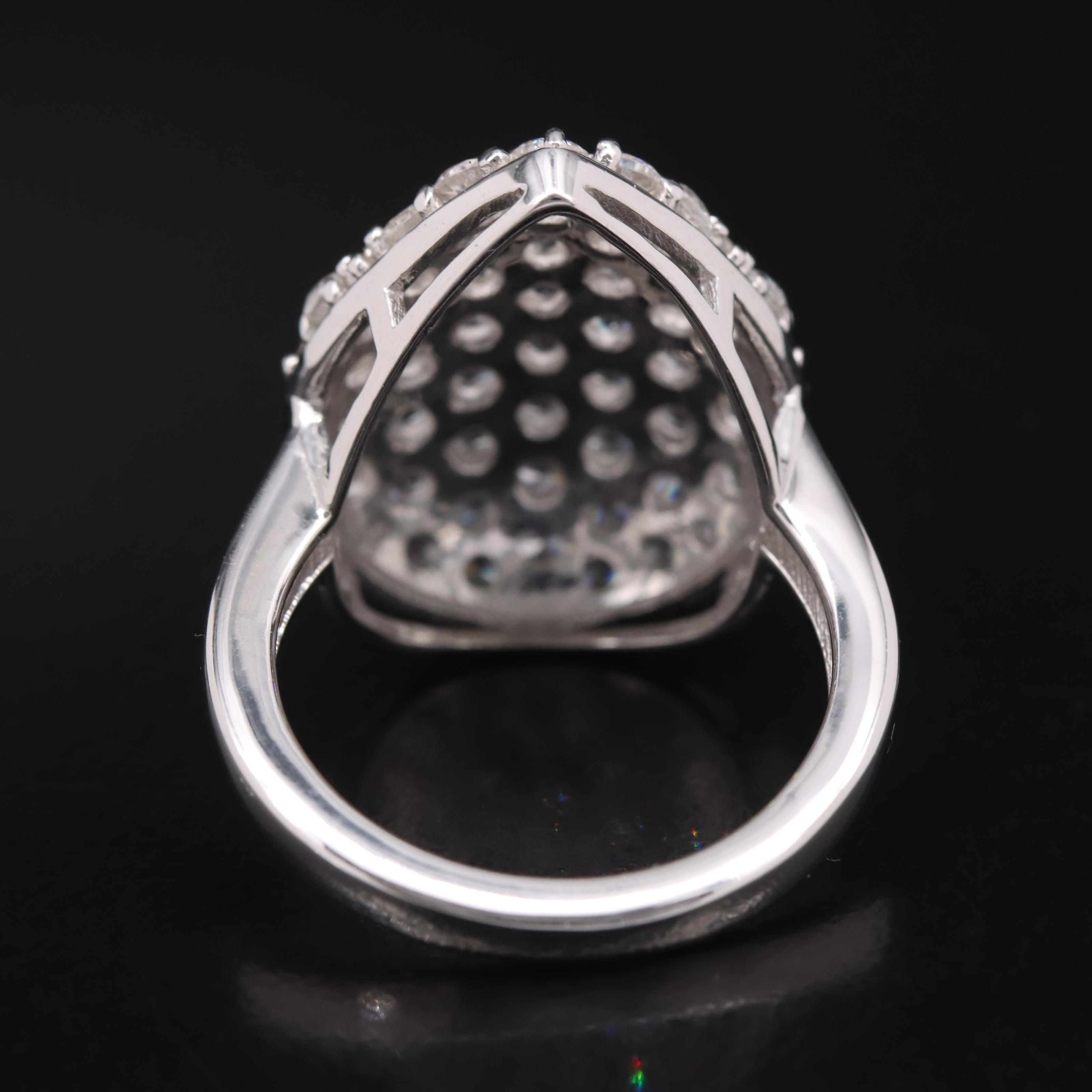 Sterling Zircon Teardrop Ring