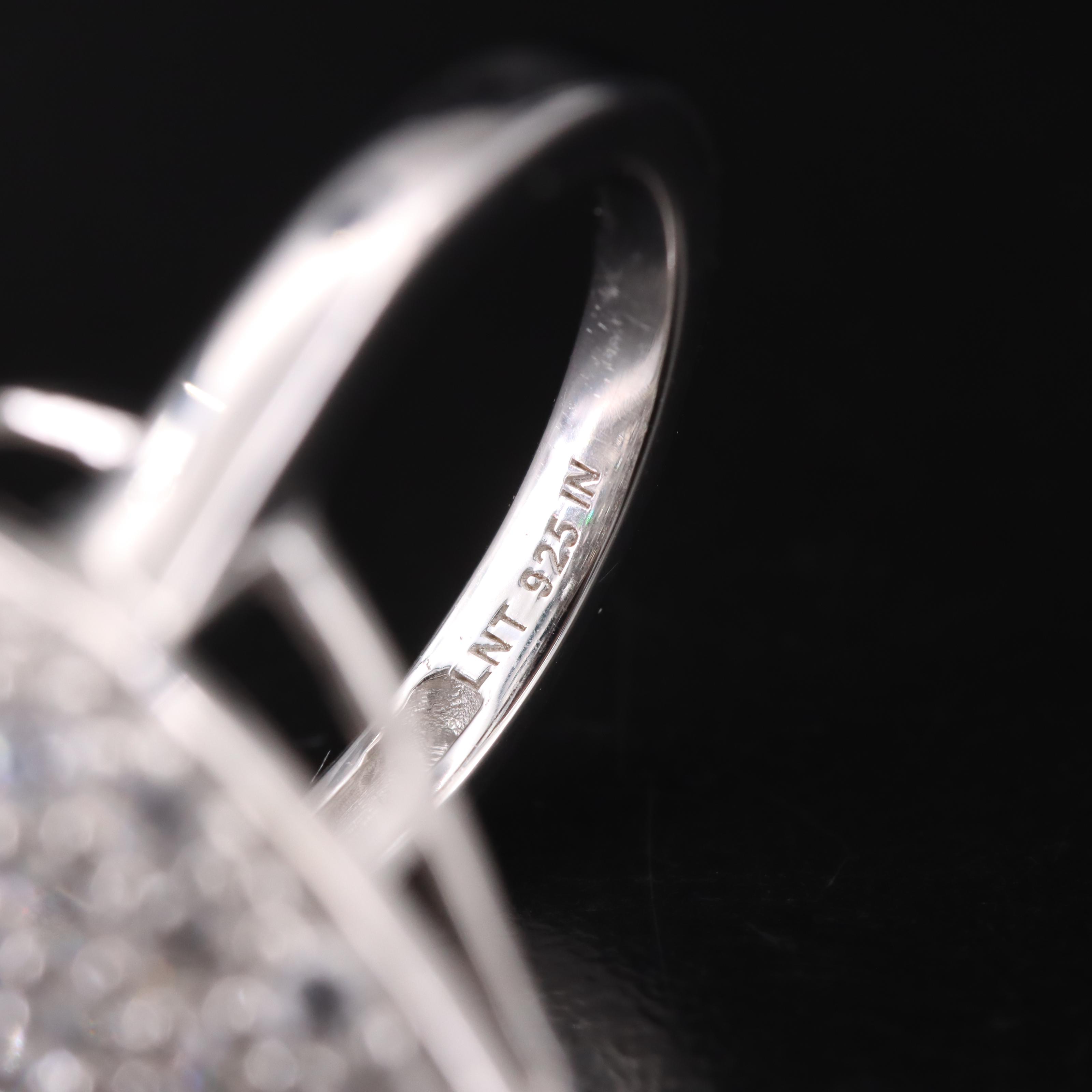 Sterling Zircon Teardrop Ring