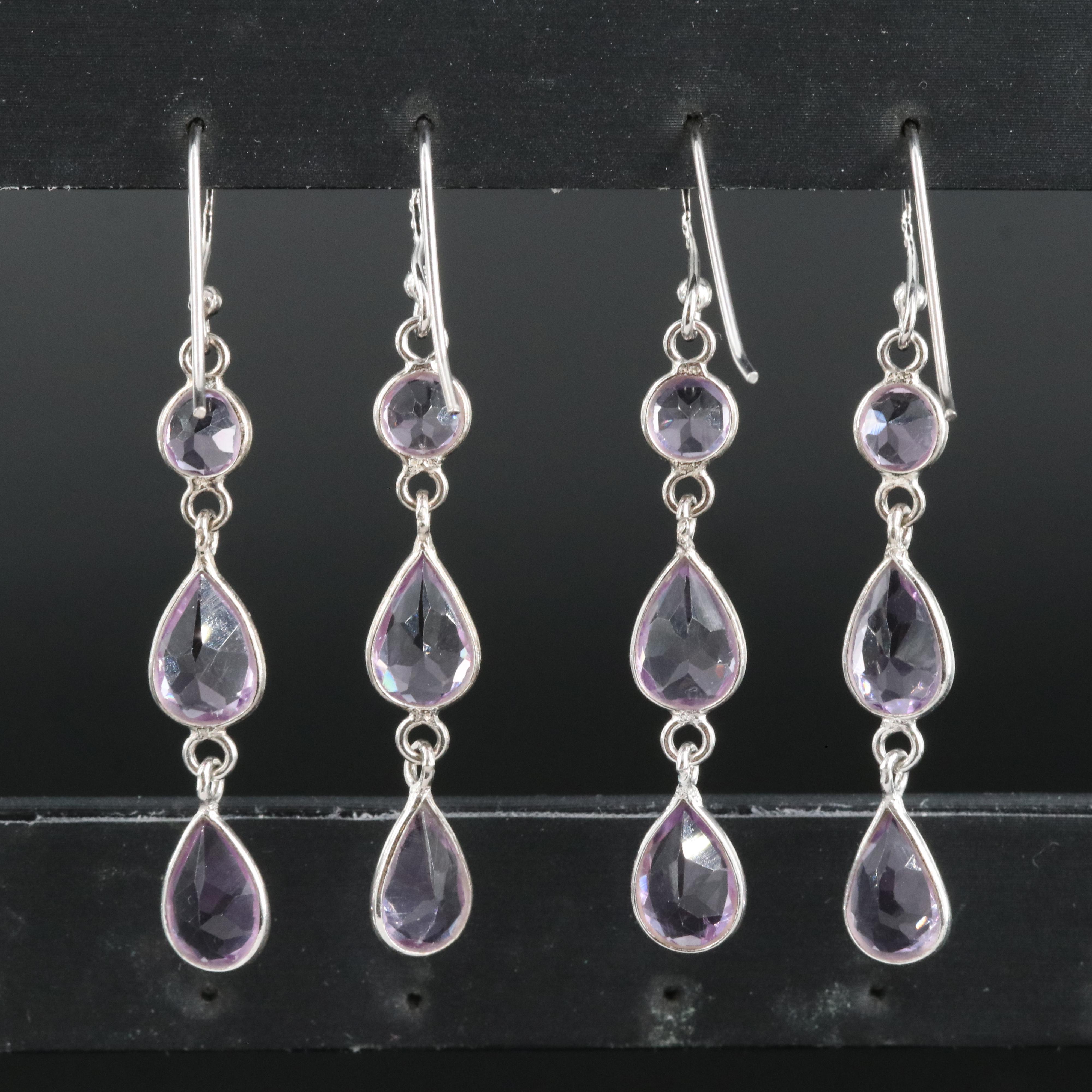 Sterling Amethyst Earrings
