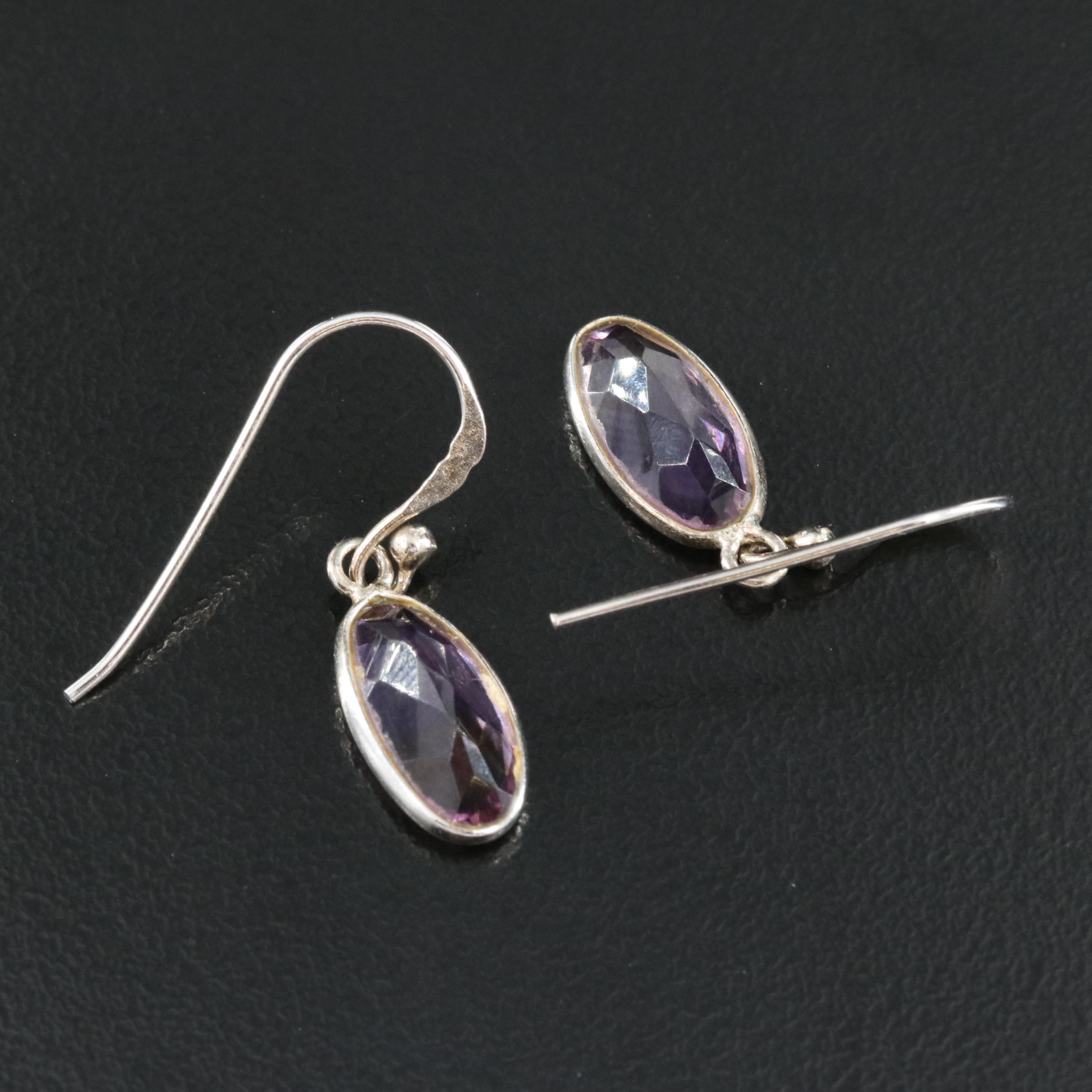 Sterling Amethyst Earrings