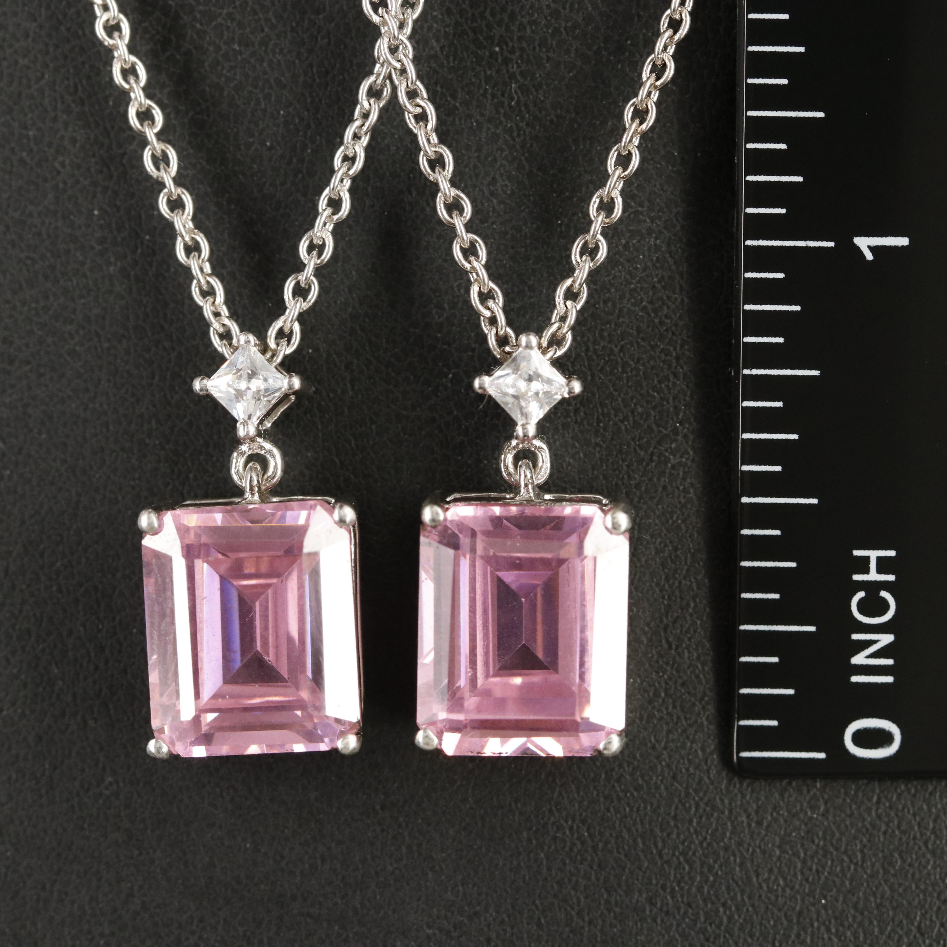 Sterling Cubic Zirconia Pendant Necklaces
