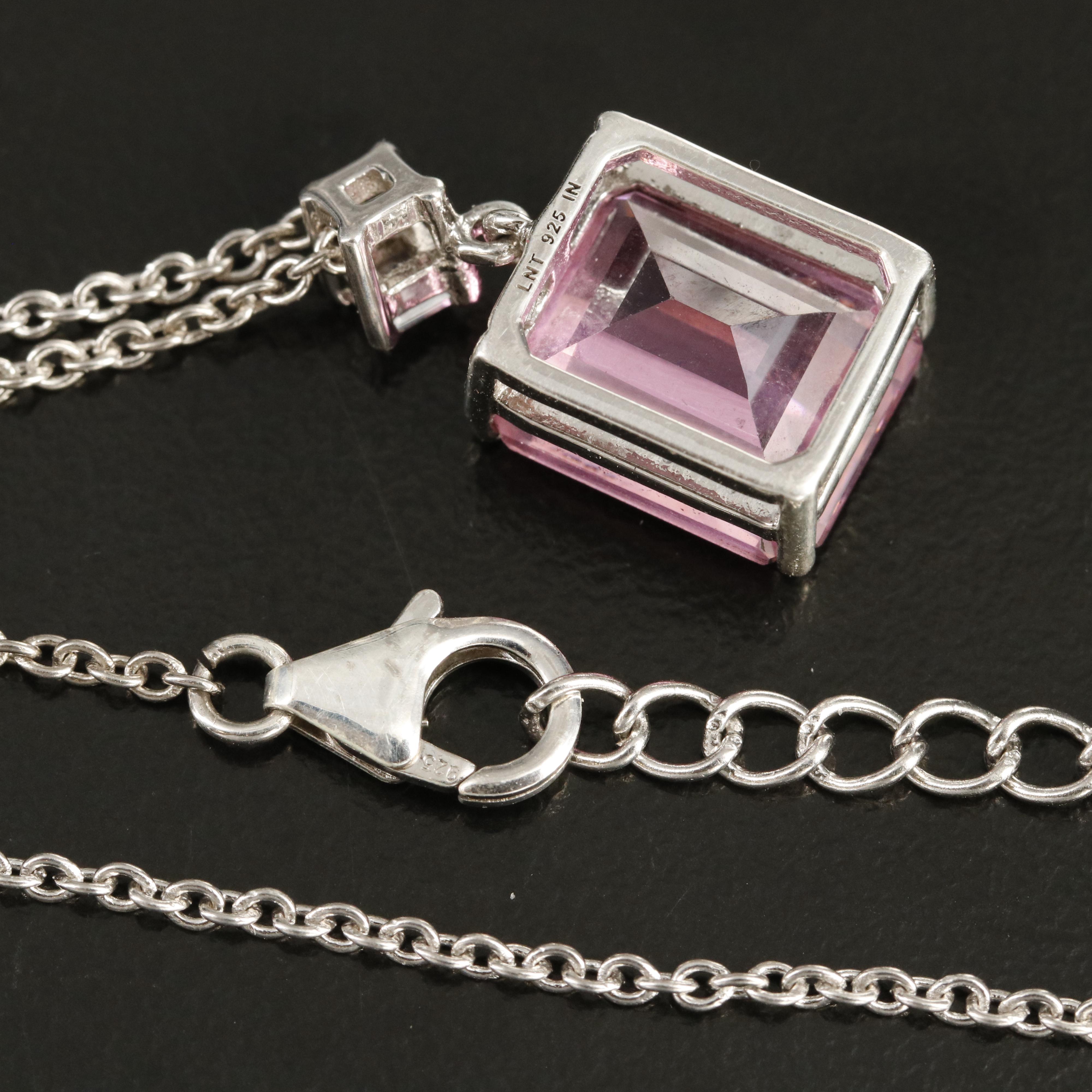 Sterling Cubic Zirconia Pendant Necklaces